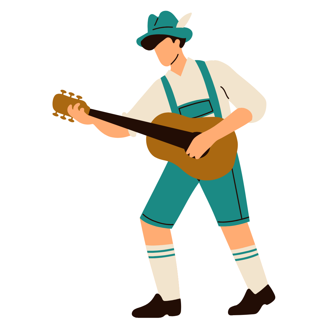 Bavarian Music Performer DTF Transfer