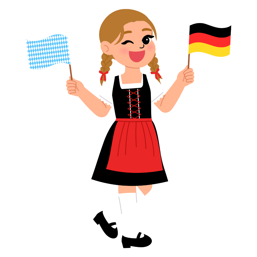 Oktoberfest Flag Girl DTF Transfer