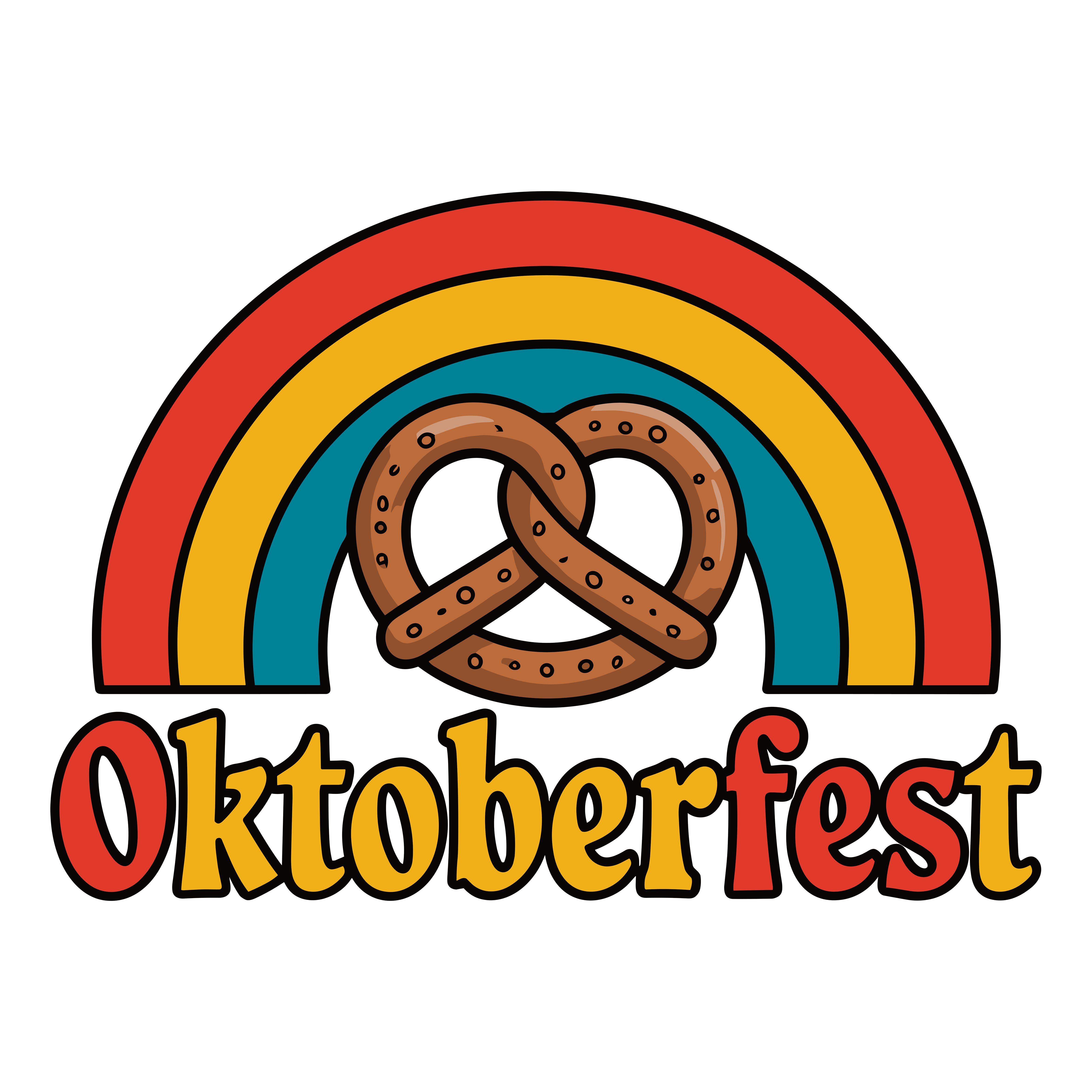 Oktoberfest Pretzel Celebration DTF Transfer