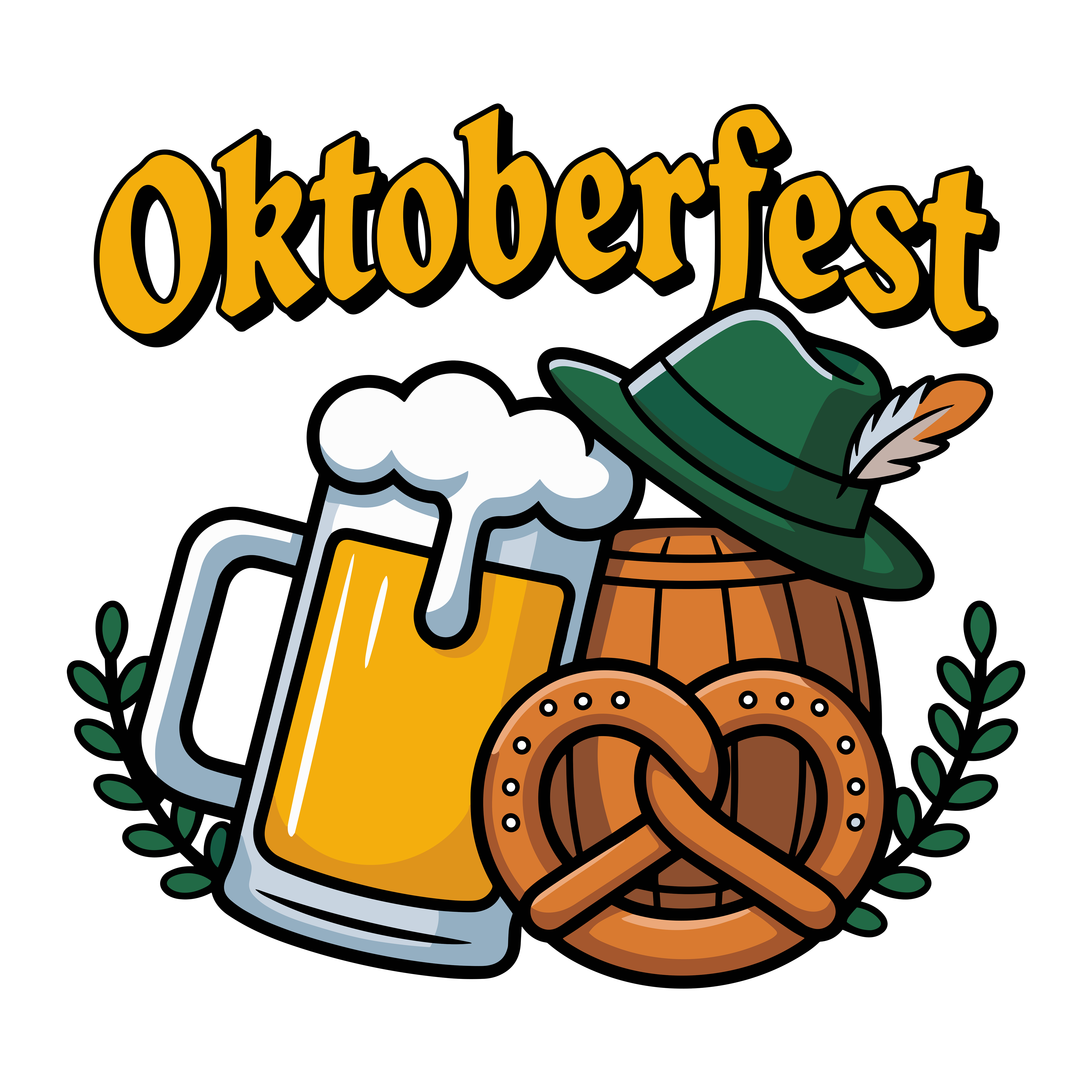 Oktoberfest Beer And Pretzel DTF Transfer