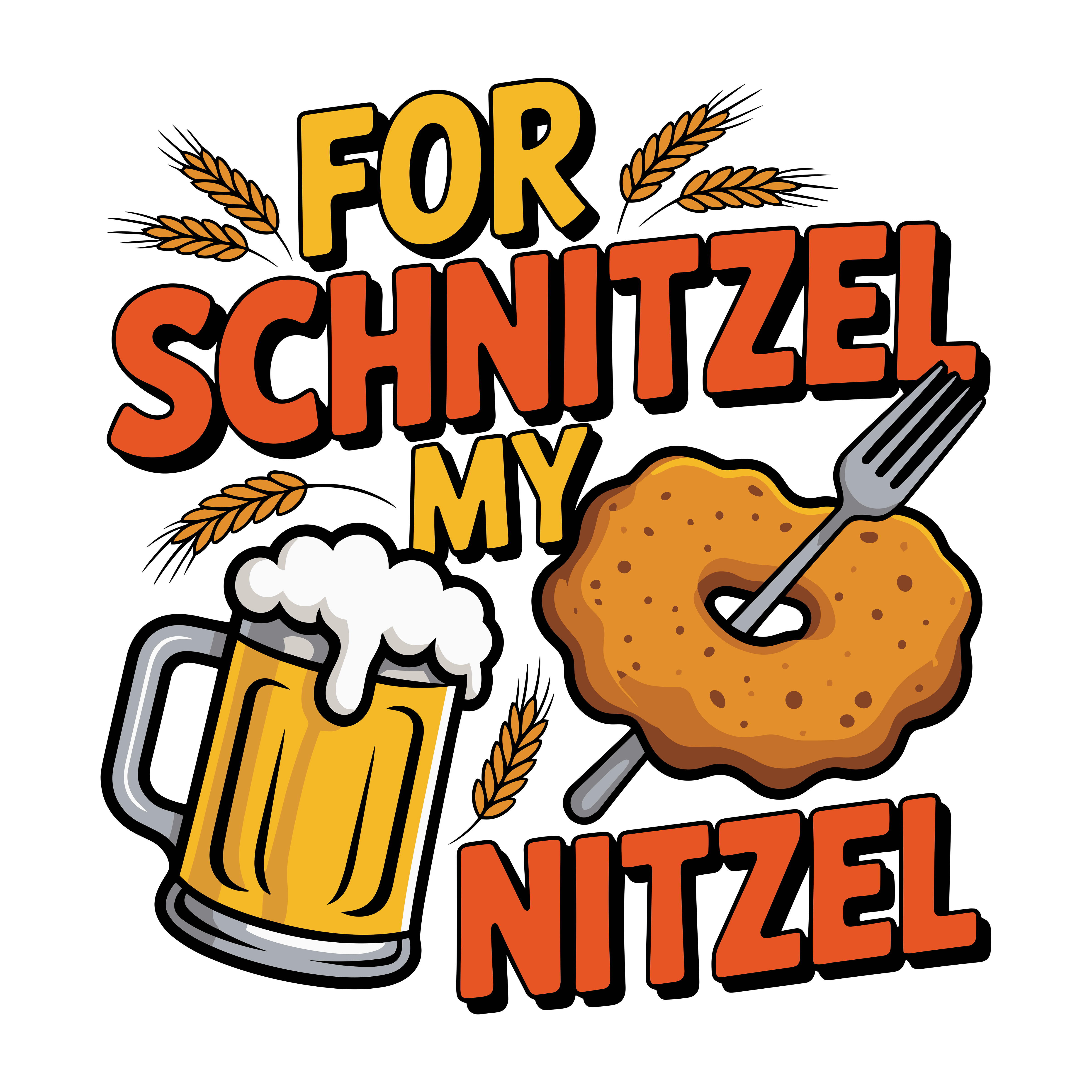 Beer And Schnitzel Feast DTF Transfer