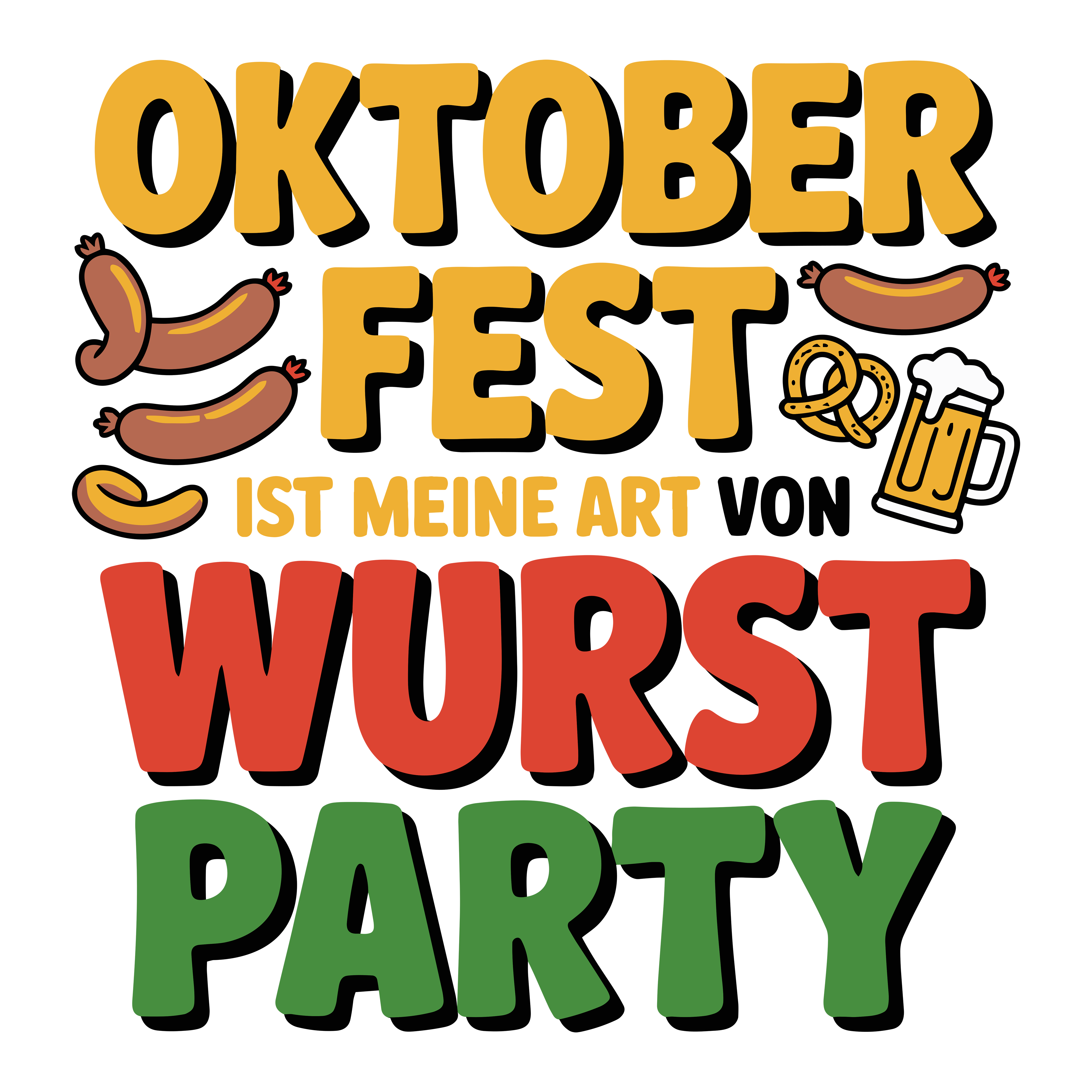 Oktoberfest Wurst Party DTF Transfer