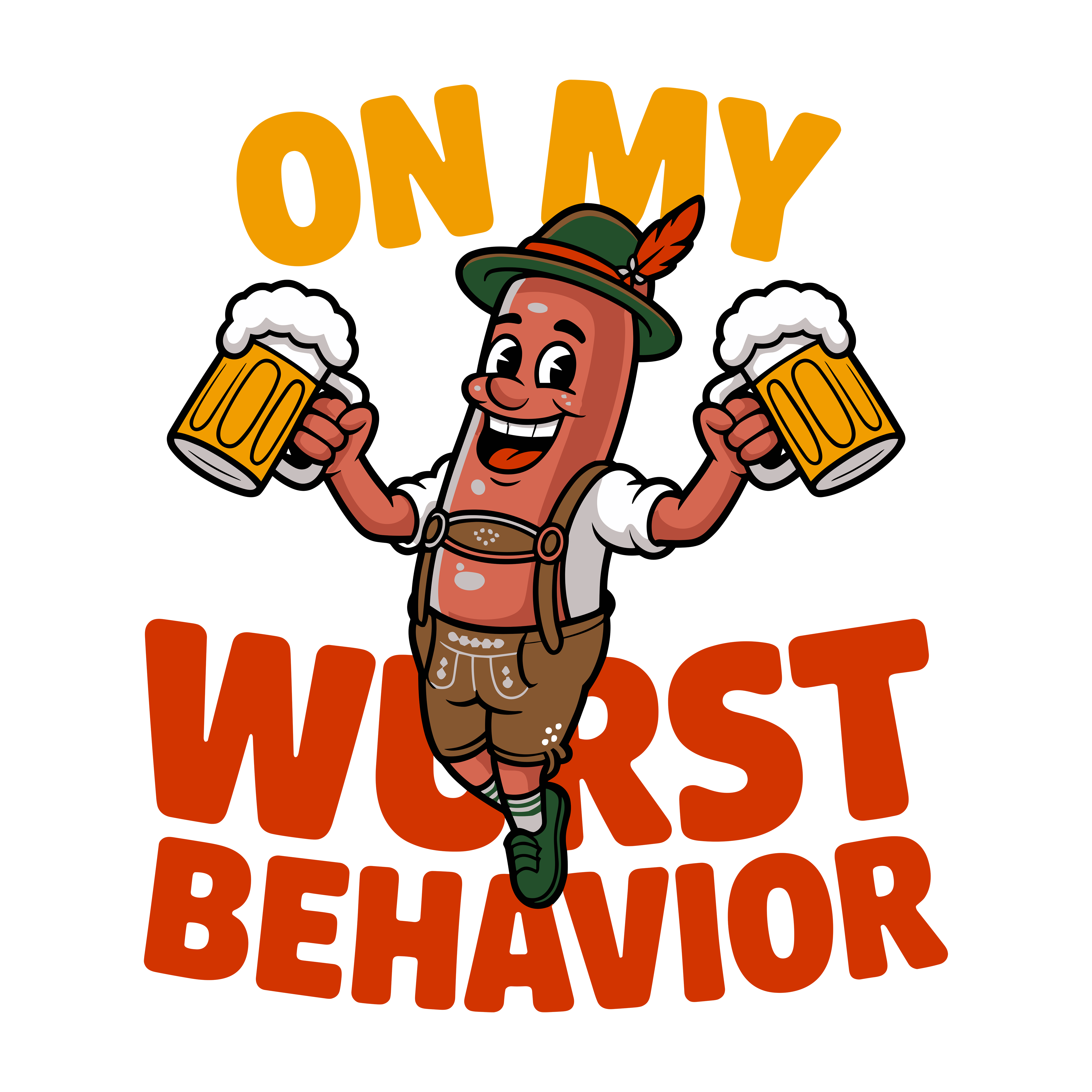 Oktoberfest Wurst Behavior DTF Transfer