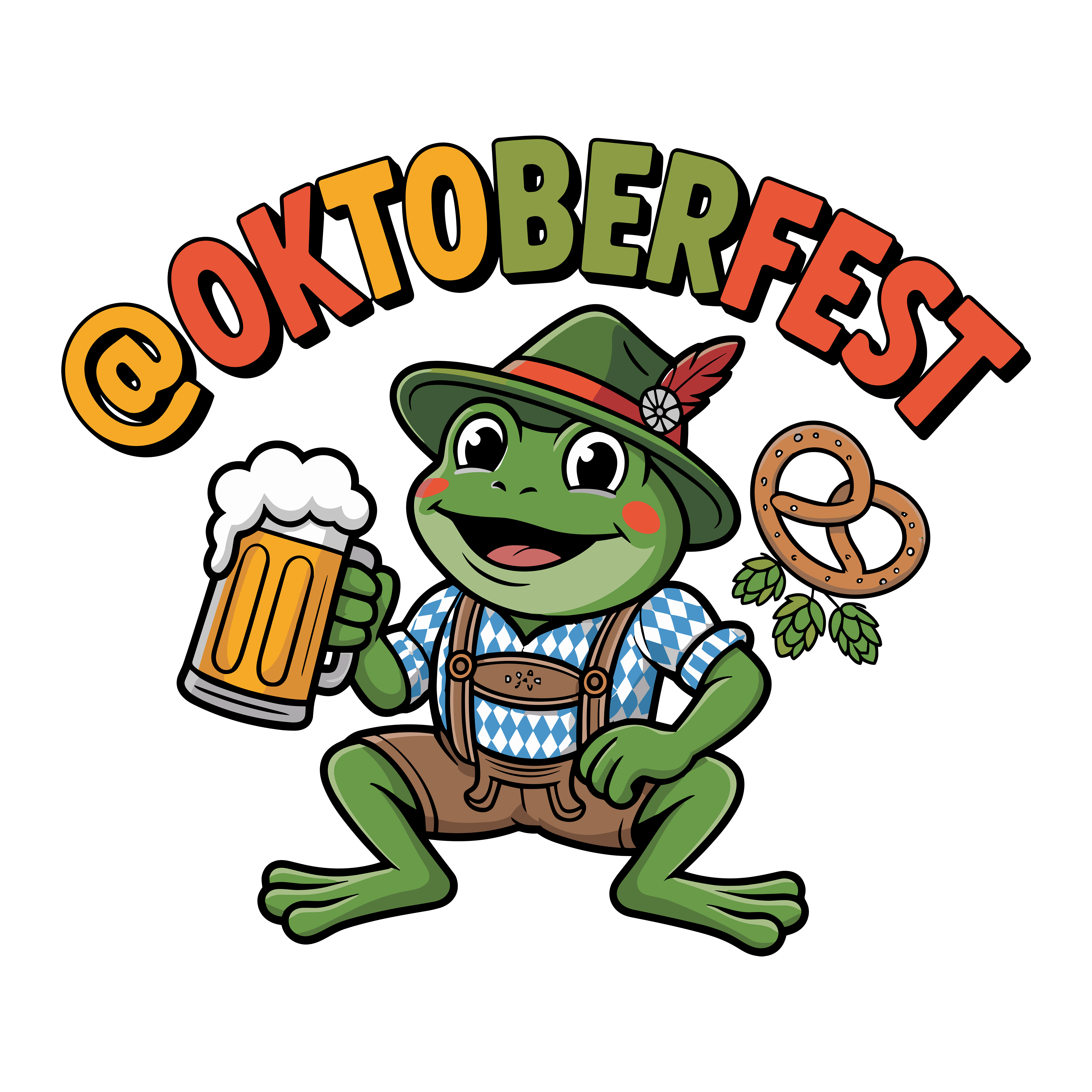 Oktoberfest Frog Beer DTF Transfer