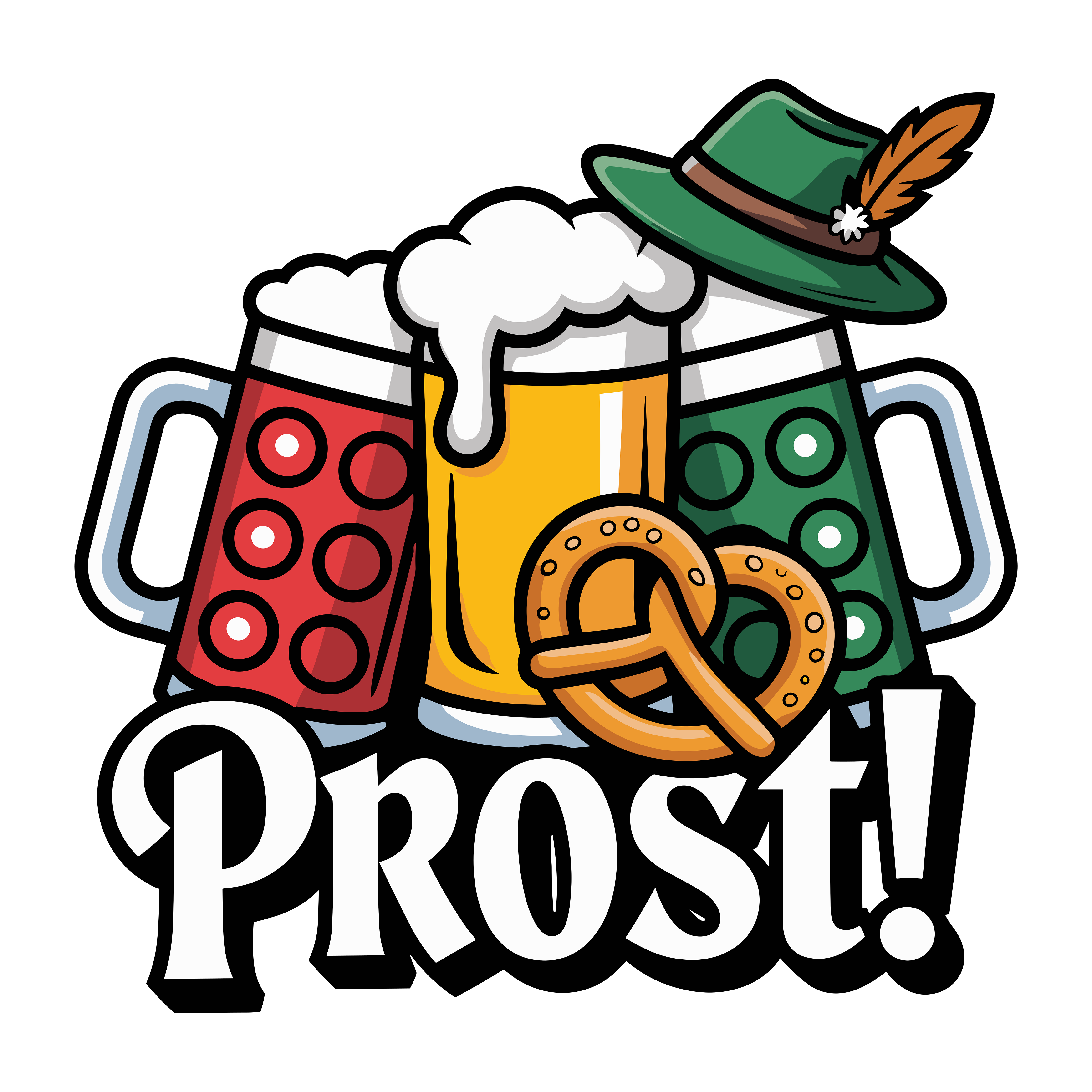 Oktoberfest Prost Cheers DTF Transfer