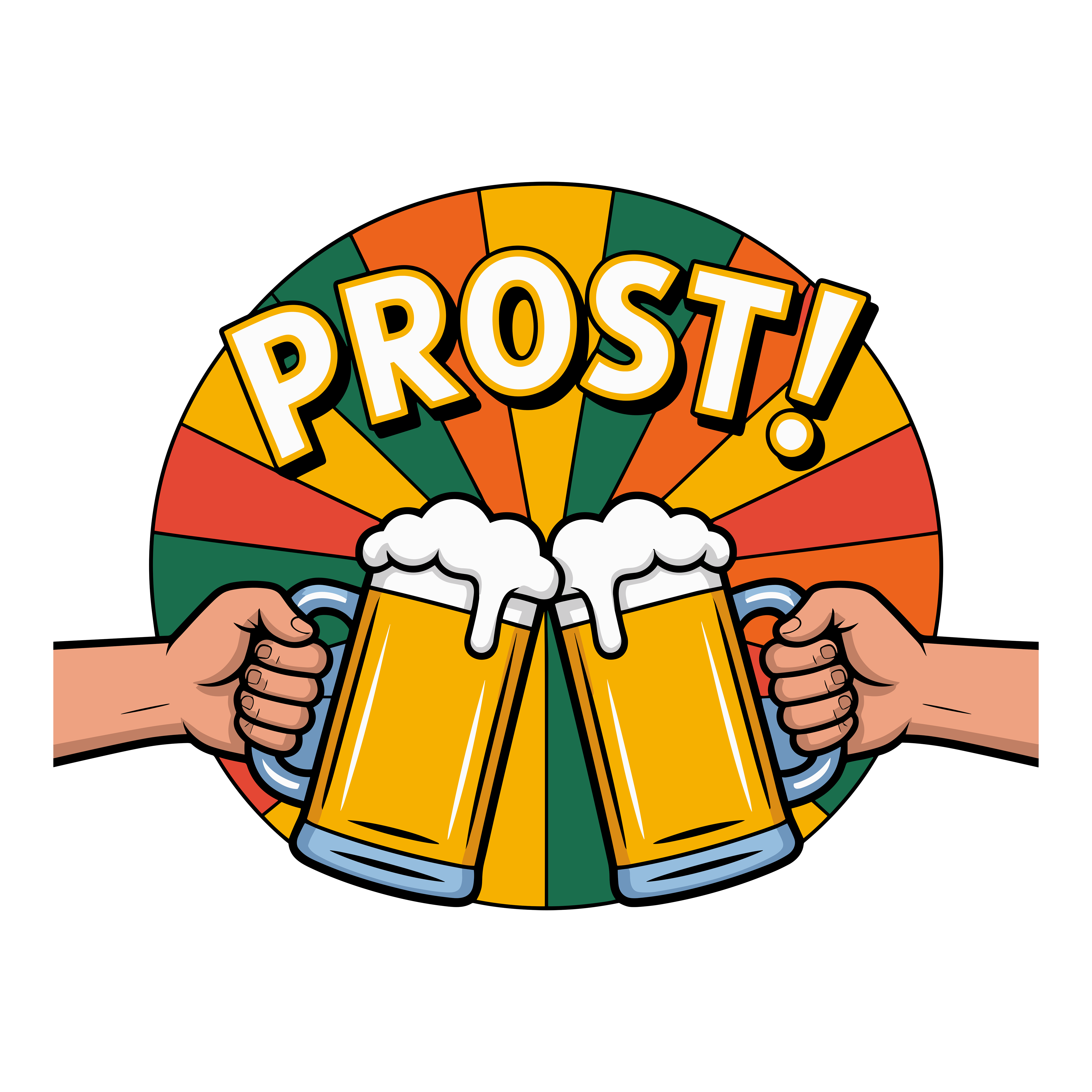 Oktoberfest Prost Beer Cheers DTF Transfer