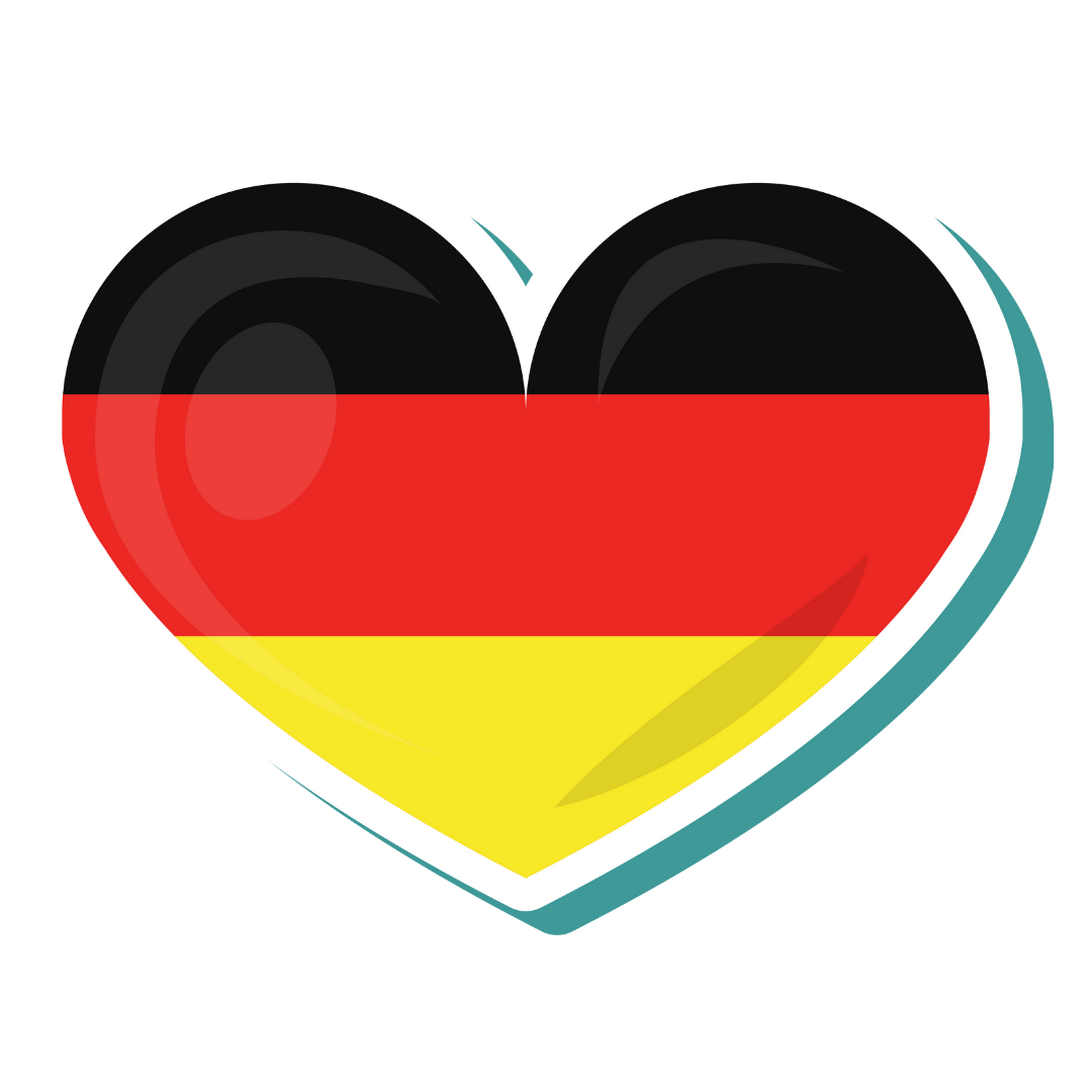 German Flag Heart DTF Transfer
