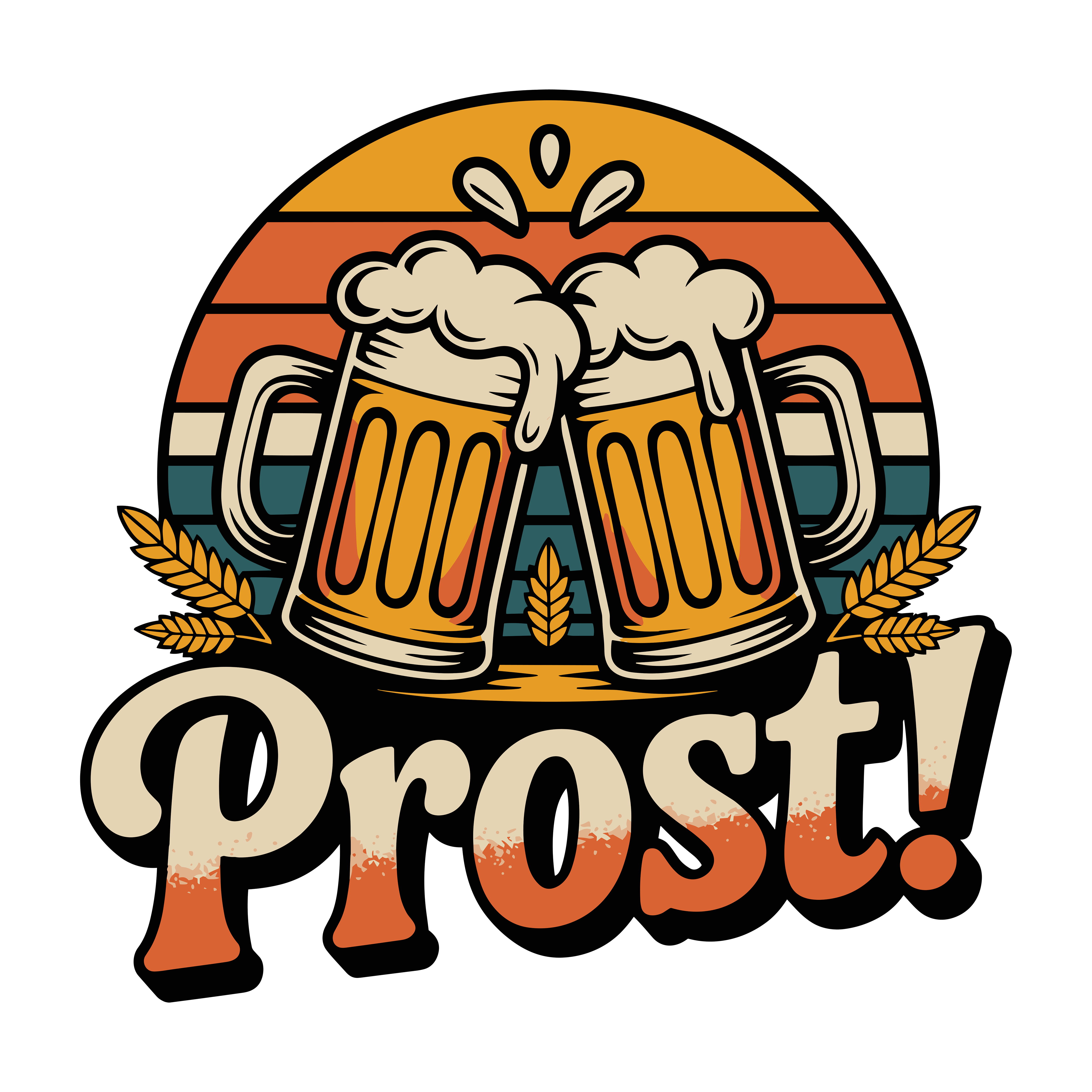 Prost Beer Cheers DTF Transfer
