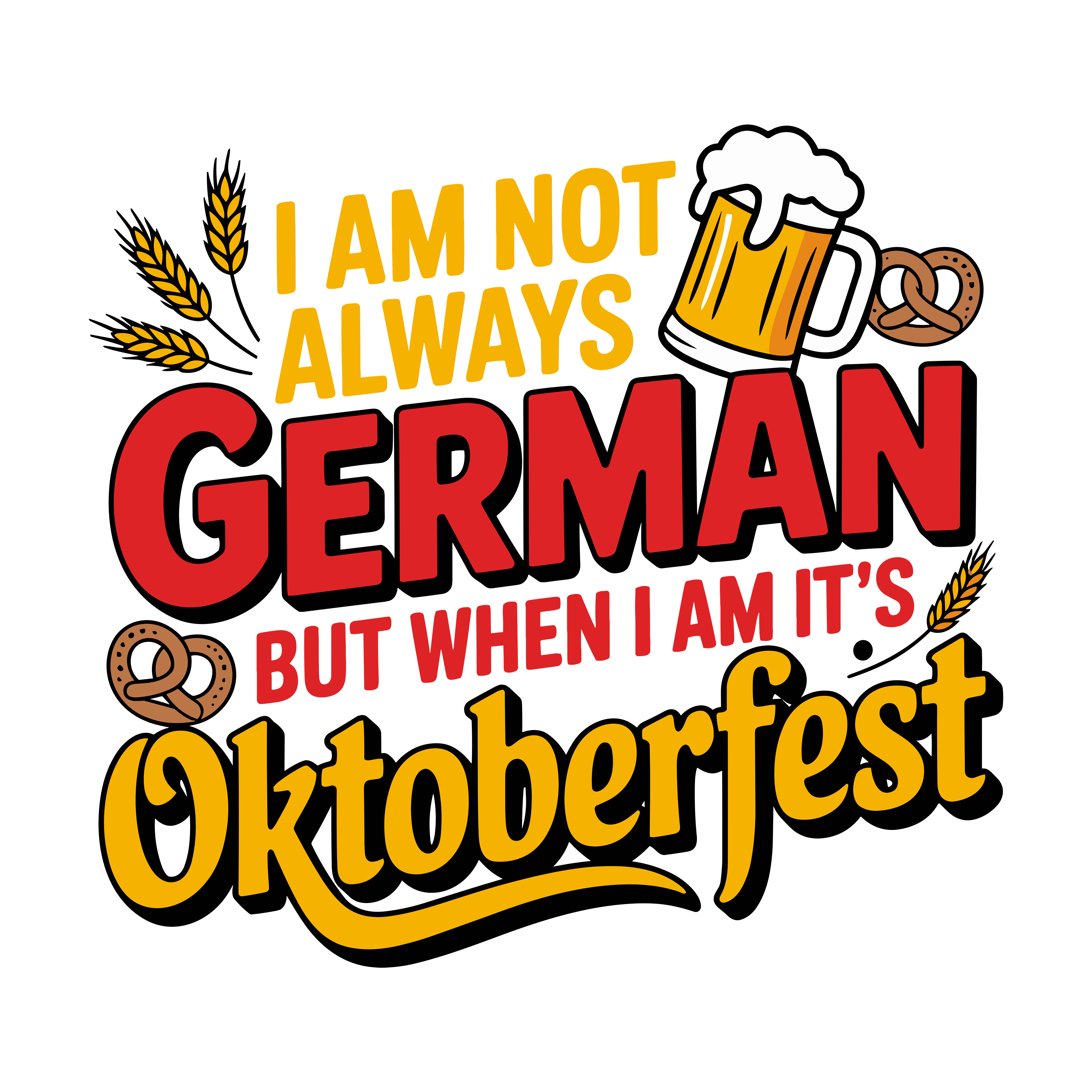 German Oktoberfest Humor DTF Transfer