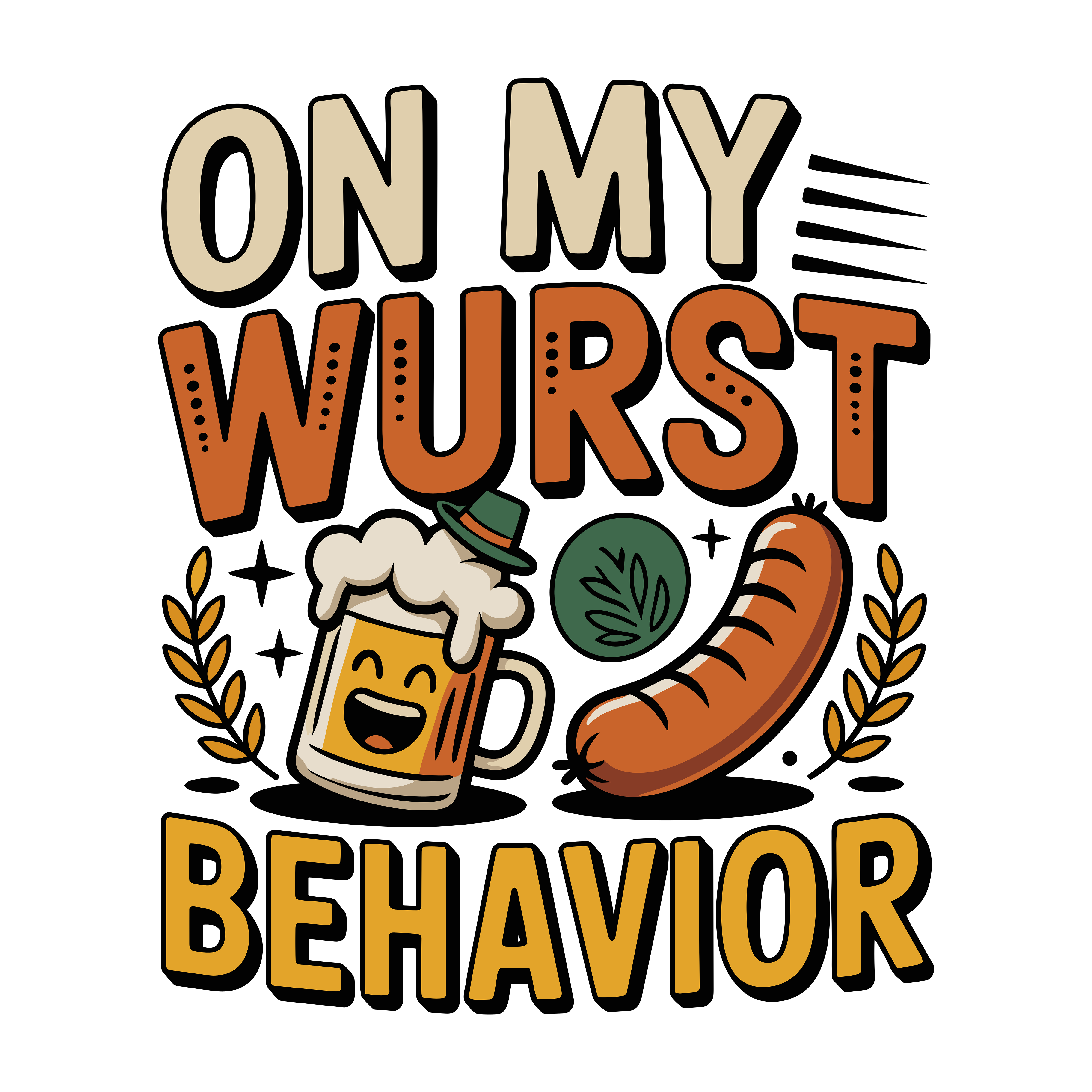 Wurst Oktoberfest Behavior DTF Transfer