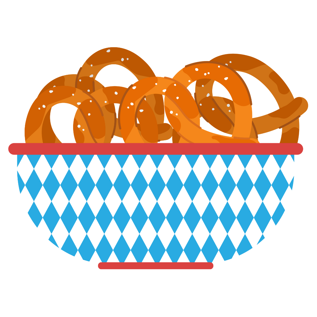 Bavarian Pretzel Basket DTF Transfer