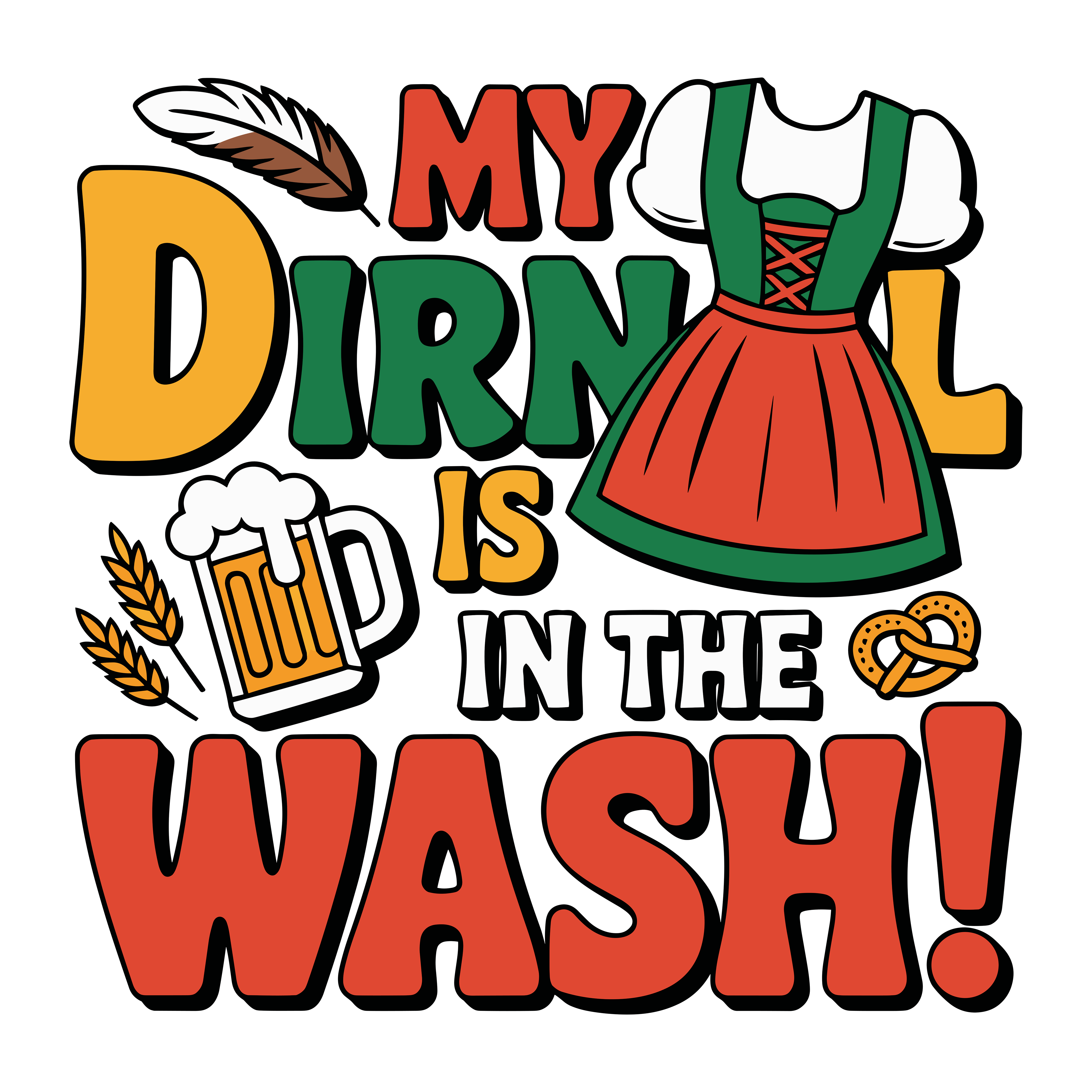 Dirndl Oktoberfest Fun DTF Transfer