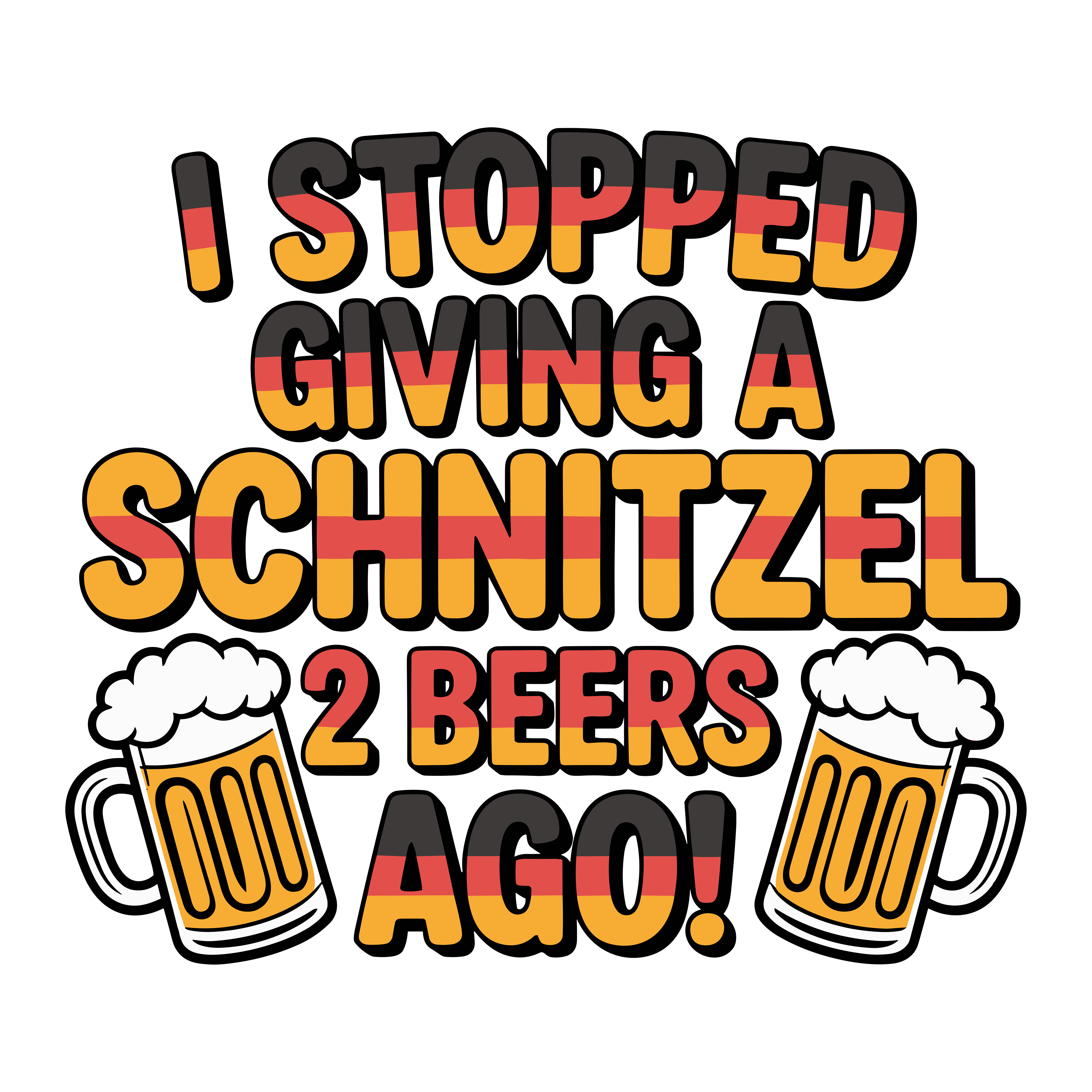 Schnitzel Beer Humor DTF Transfer