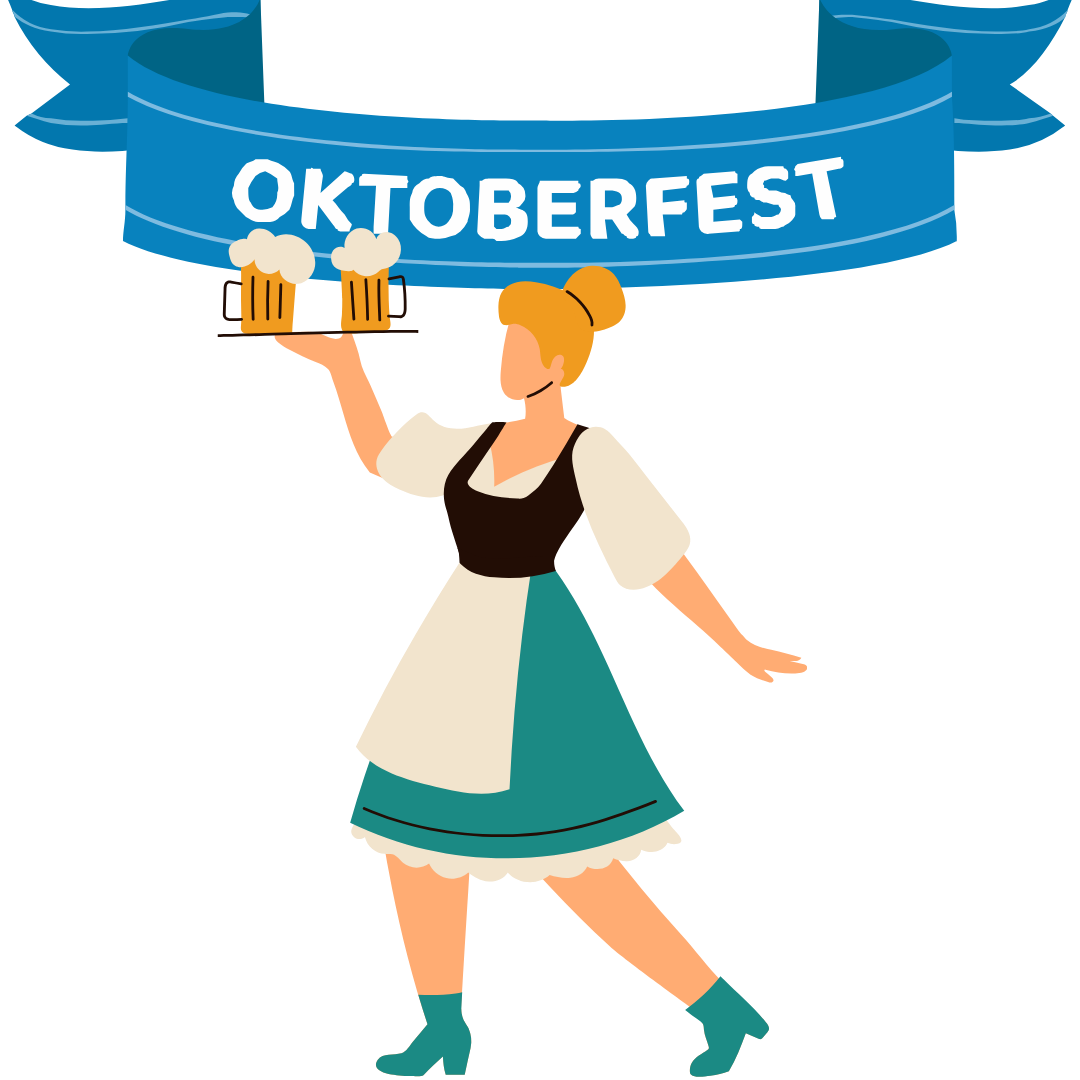 Oktoberfest Beer Maid Banner DTF Transfer