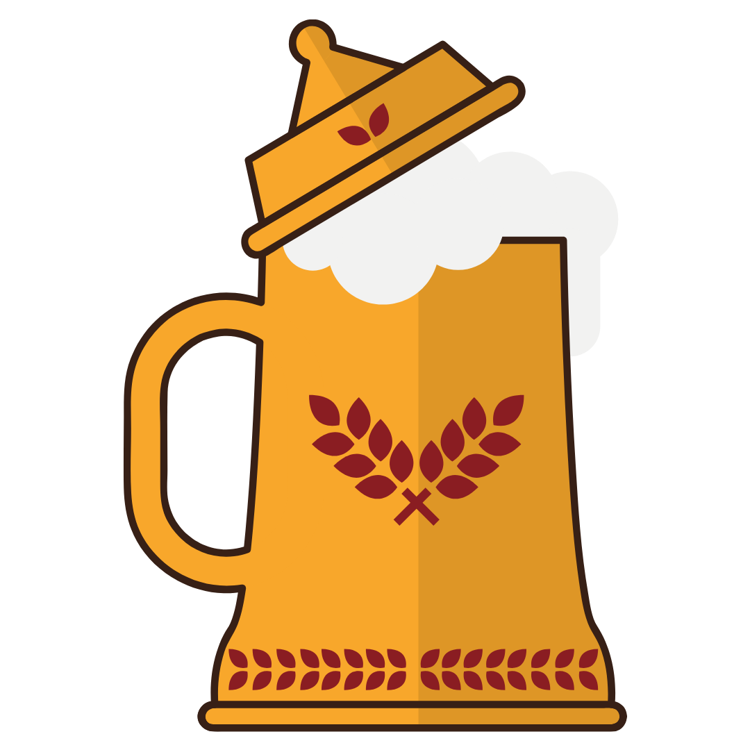 Traditional German Beer Stein DTF Transfer