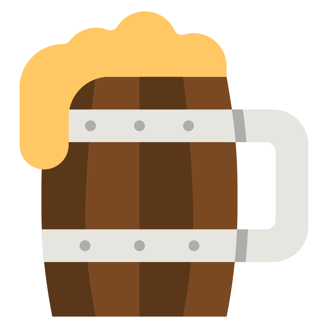 Wooden Beer Barrel Mug DTF Transfer