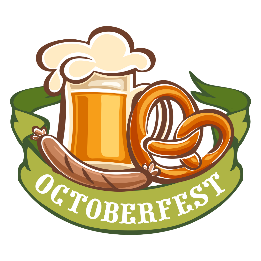 Oktoberfest Beer Pretzel And Bratwurst Emblem DTF Transfer