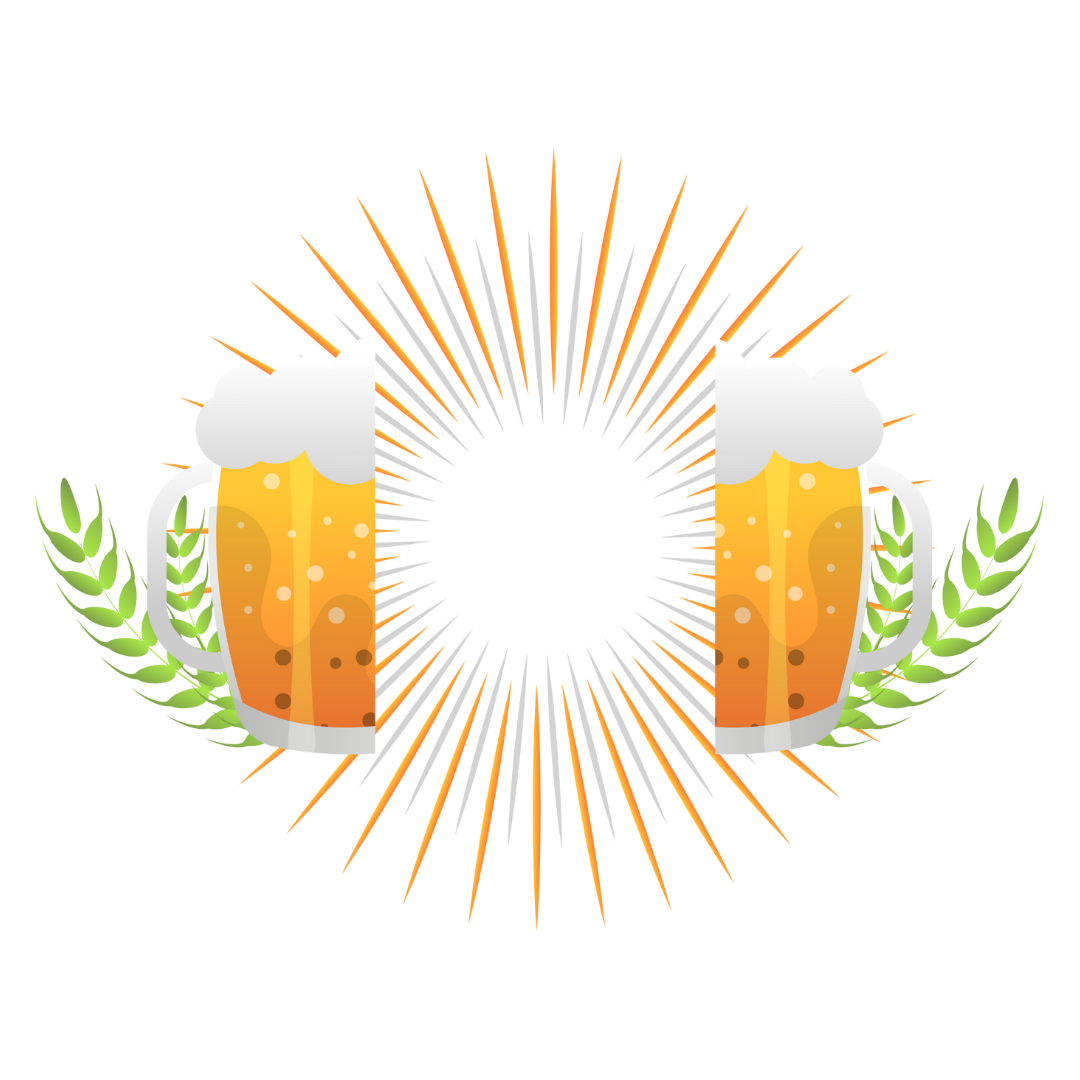 Oktoberfest Beer Burst Frame DTF Transfer