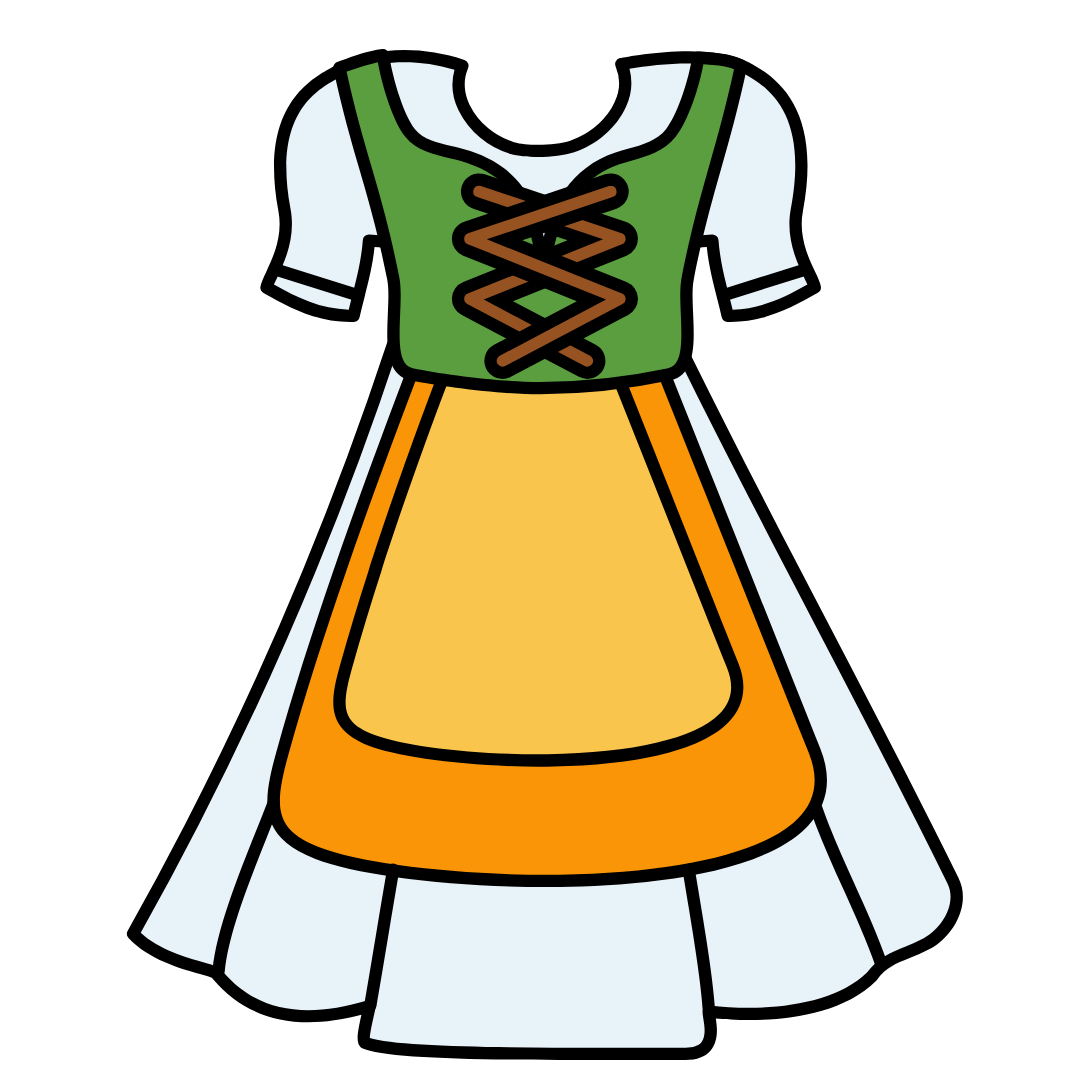 Oktoberfest Dirndl Costume DTF Transfer