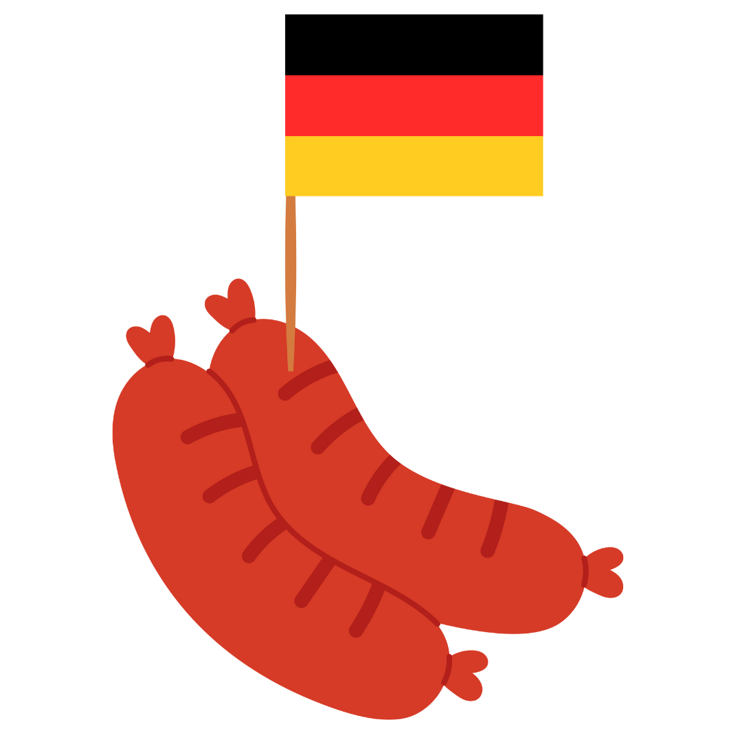 German Sausages With German Flag DTF Transfer