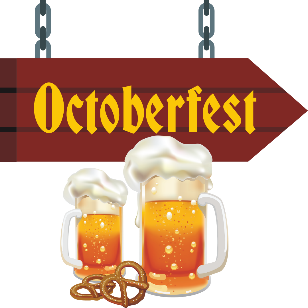 Hanging Oktoberfest Beer Sign With Pretzels DTF Transfer