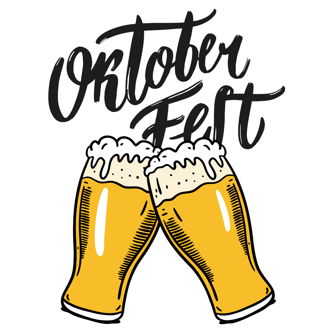 Oktoberfest Cheers Beer Glasses Lettering DTF Transfer