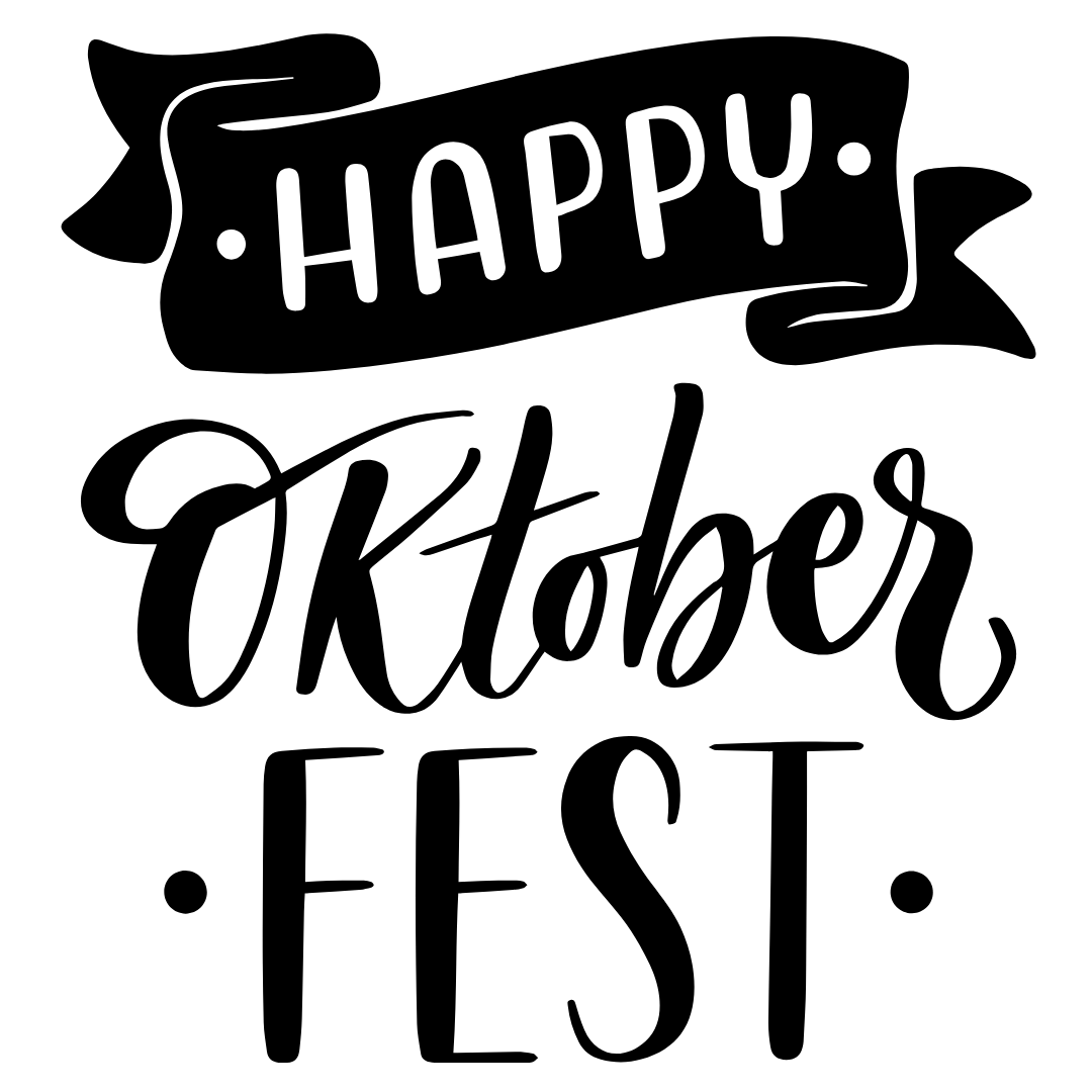 Happy Oktoberfest Minimal Typography DTF Transfer