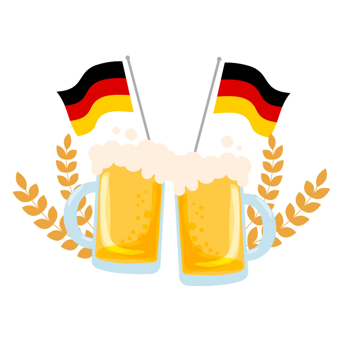 German Flags And Beer Mugs DTF Transfer