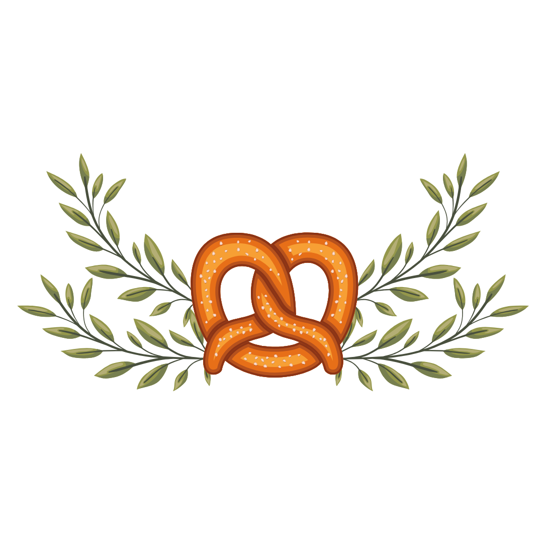 Pretzel With Laurel Branches DTF Transfer