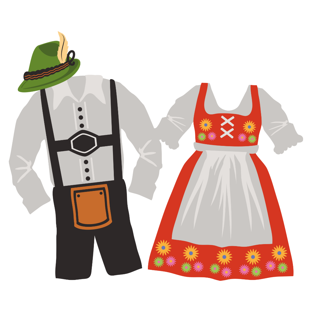 Traditional Bavarian Costume Set DTF Transfer