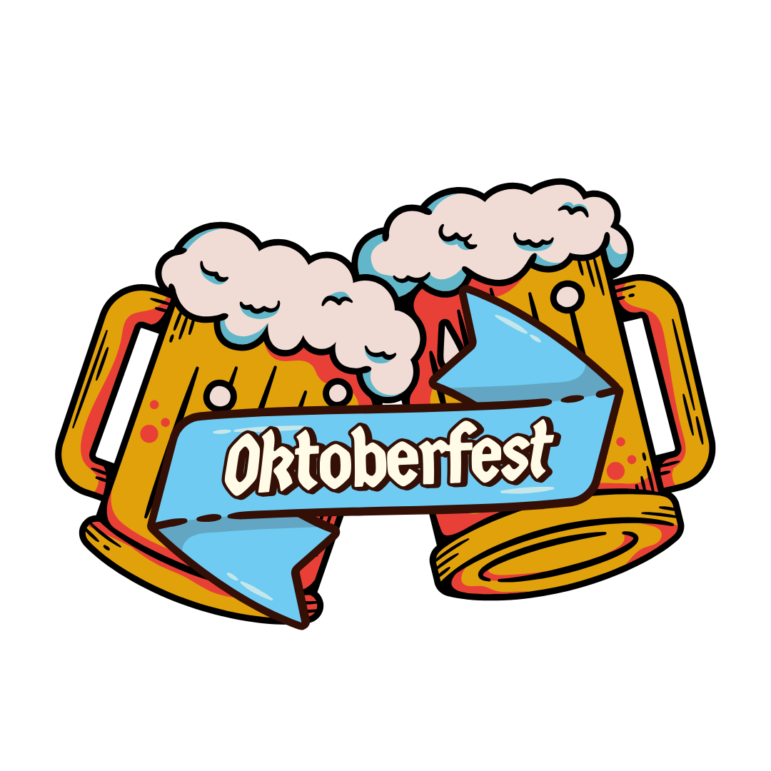 Oktoberfest Beer Mug Badge With Ribbon DTF Transfer