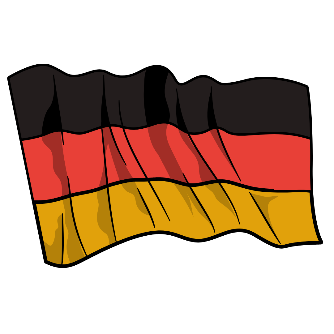 Waving German Flag DTF Transfer