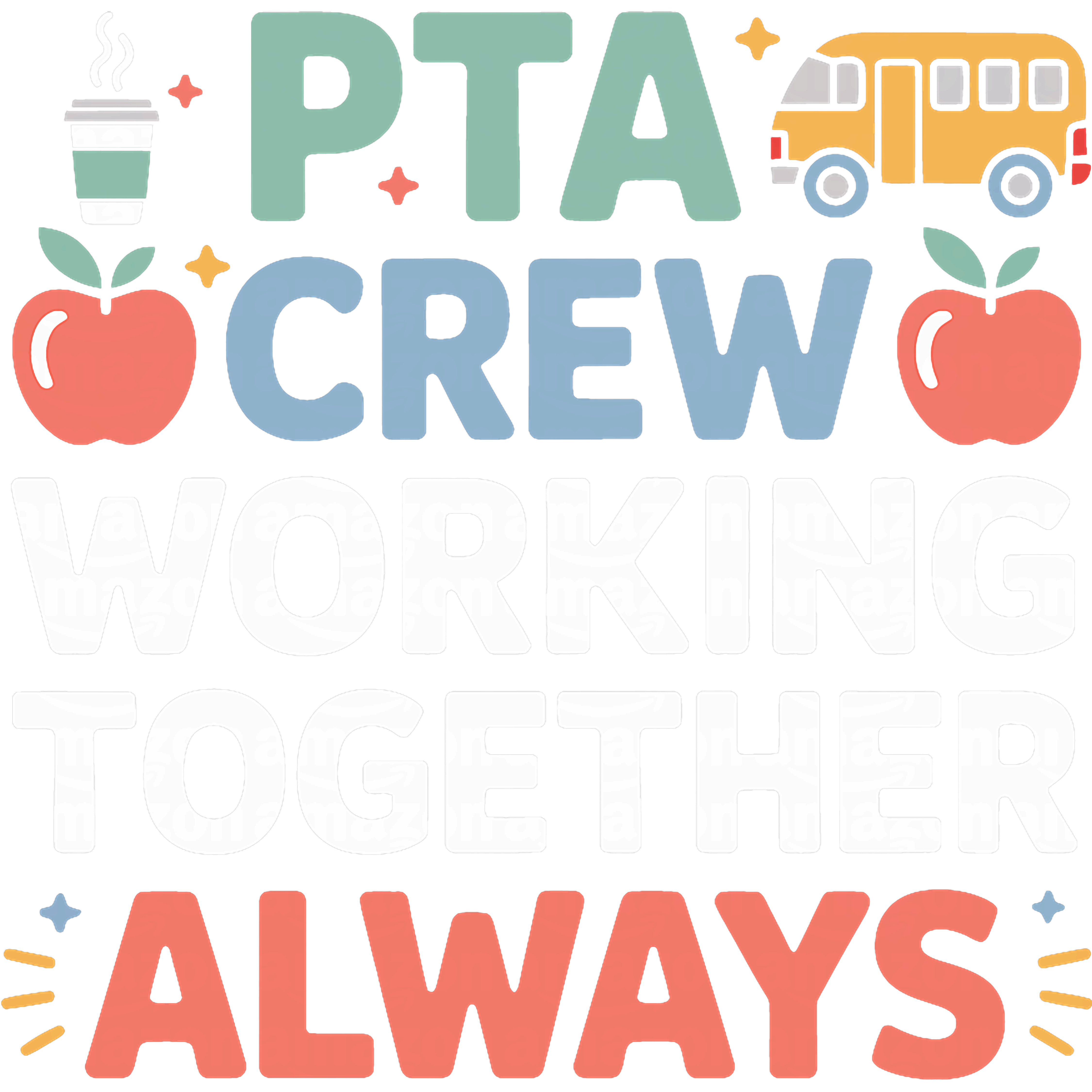 PTA Crew Working Together DTF Transfer