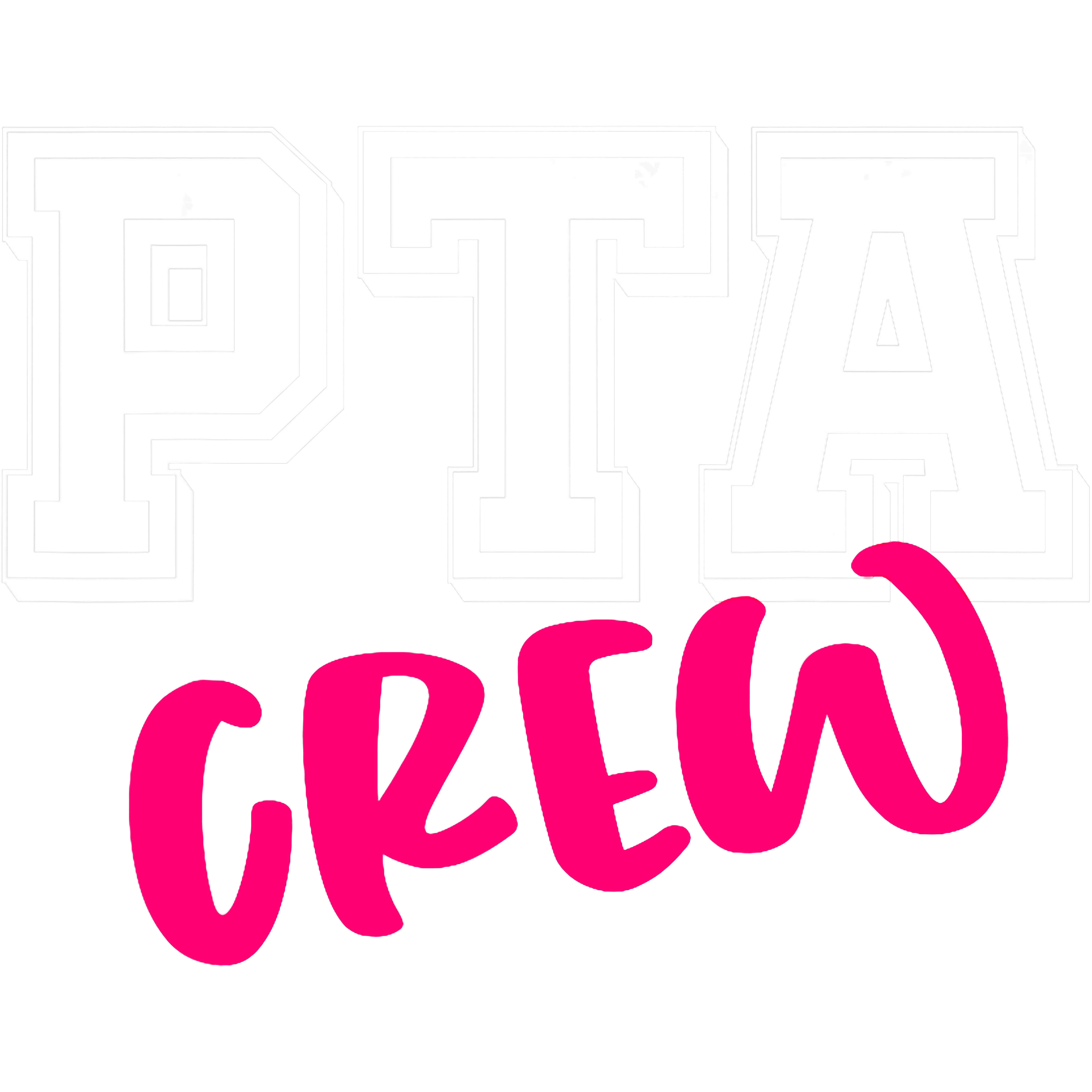 Pink Varsity PTA Crew DTF Transfer