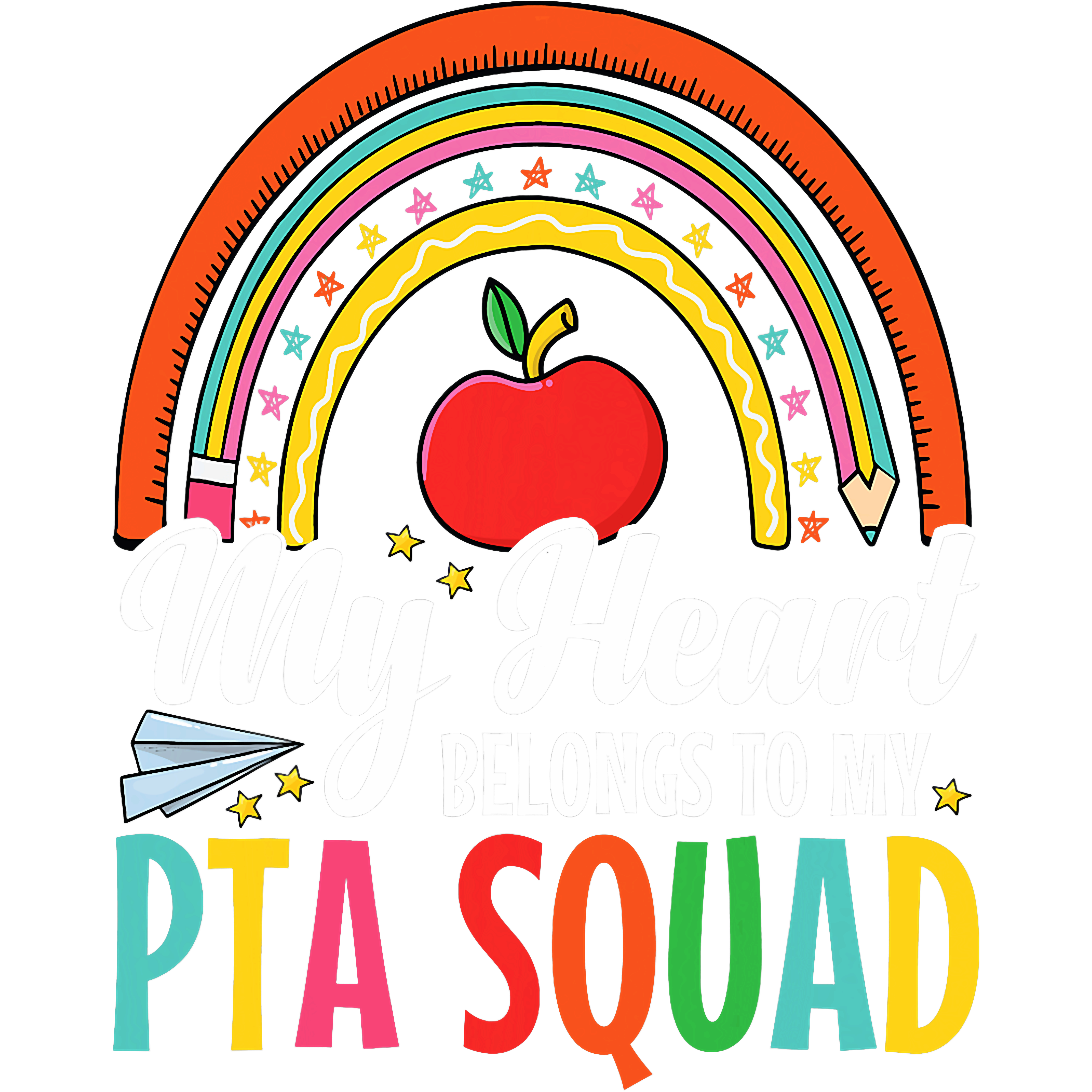 PTA Squad Heart Appreciation DTF Transfer
