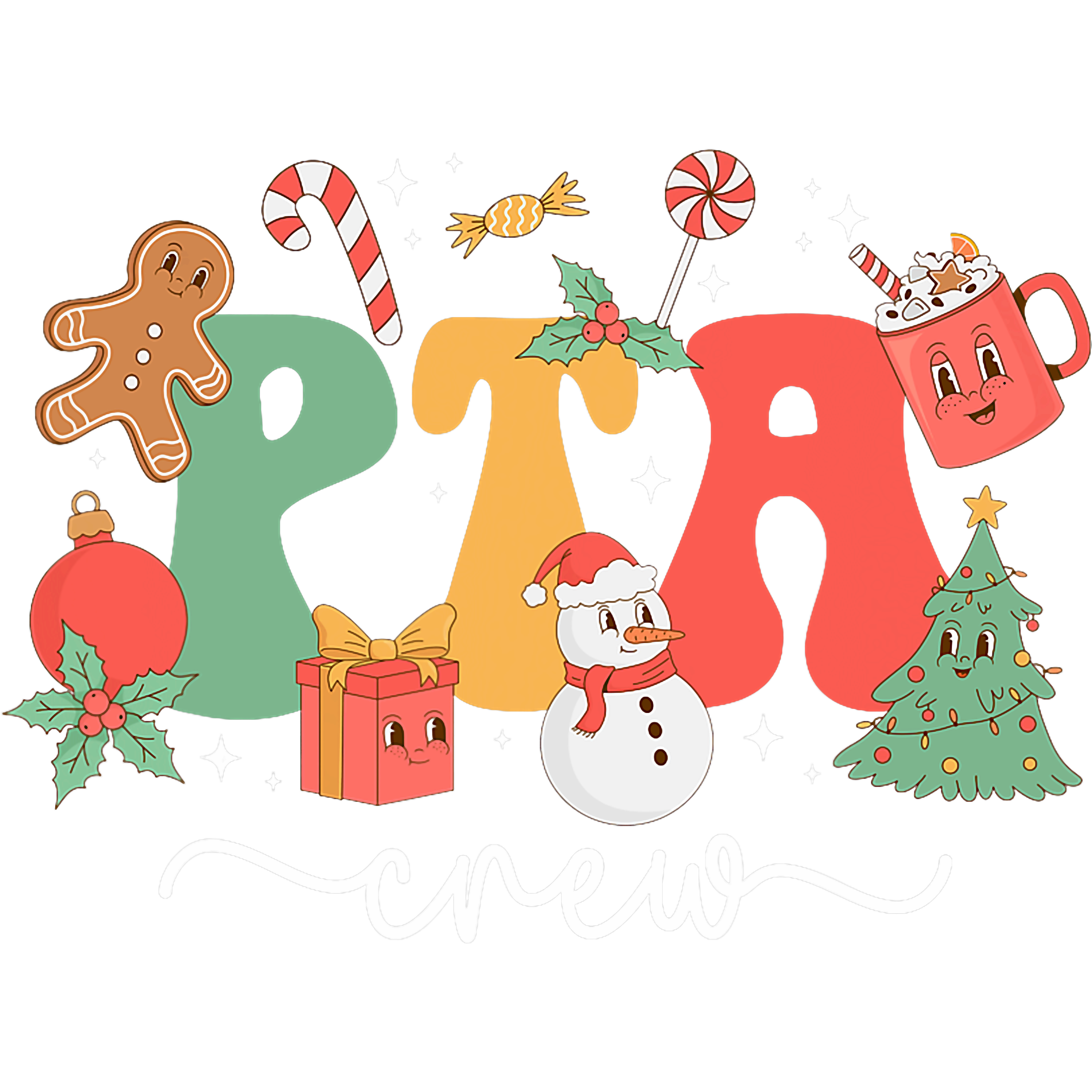 Christmas PTA Crew Holiday DTF Transfer