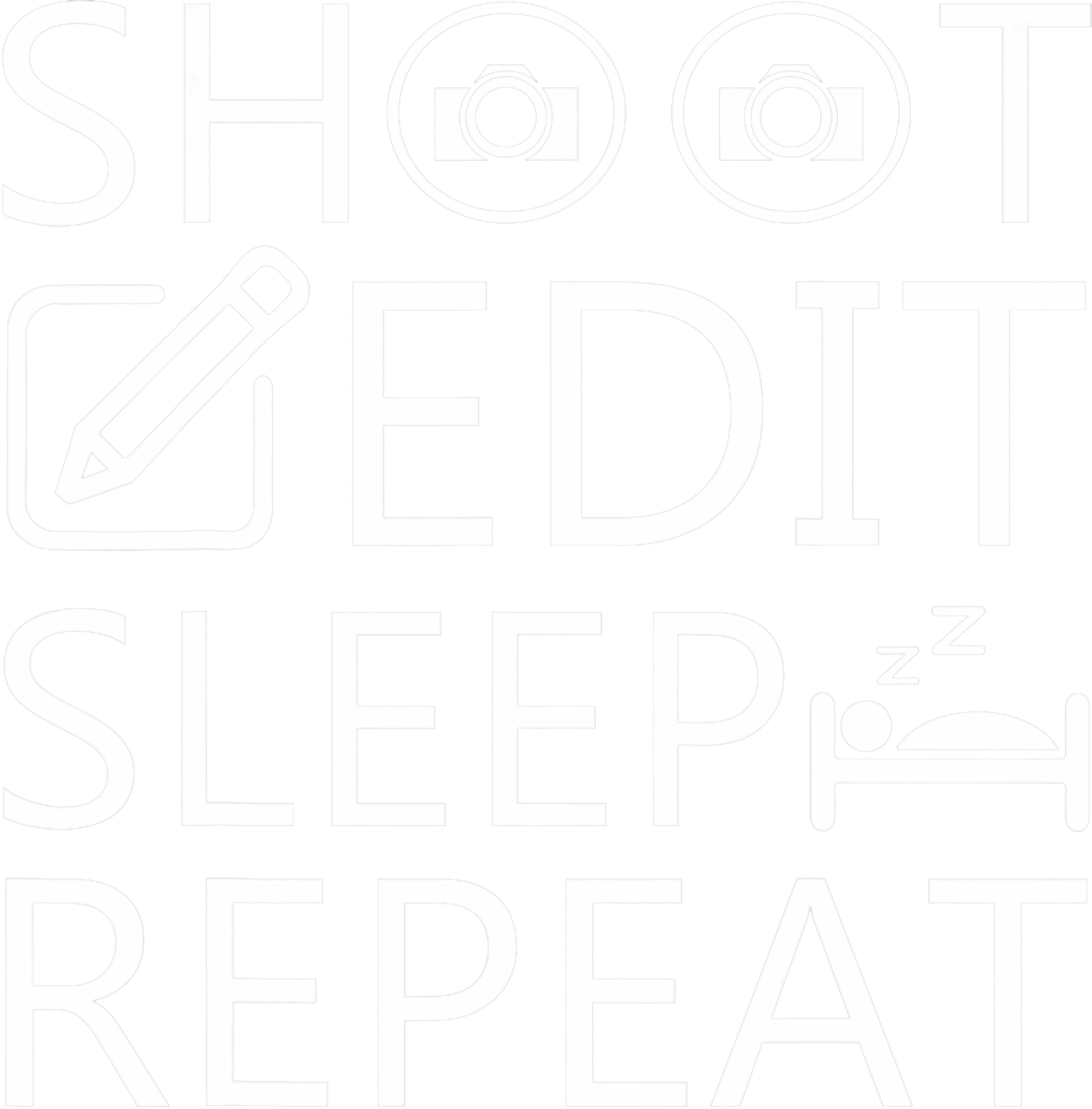 Shoot Edit Sleep Repeat DTF Transfer