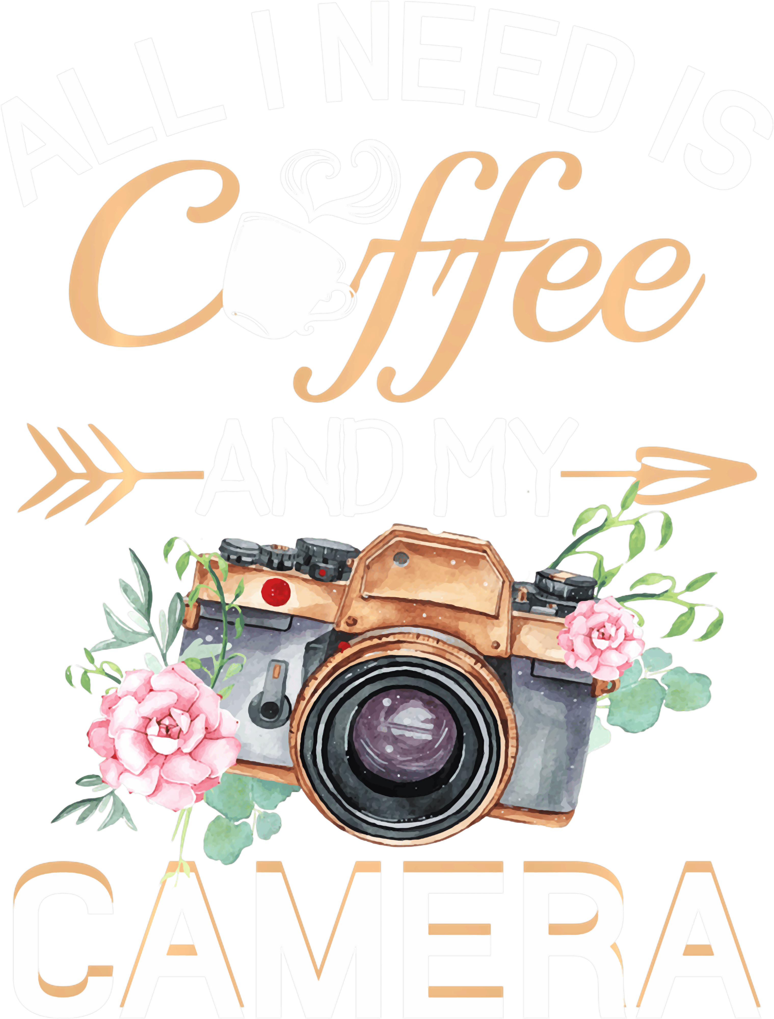 All I Need Is Coffee And My Camera DTF Transfer