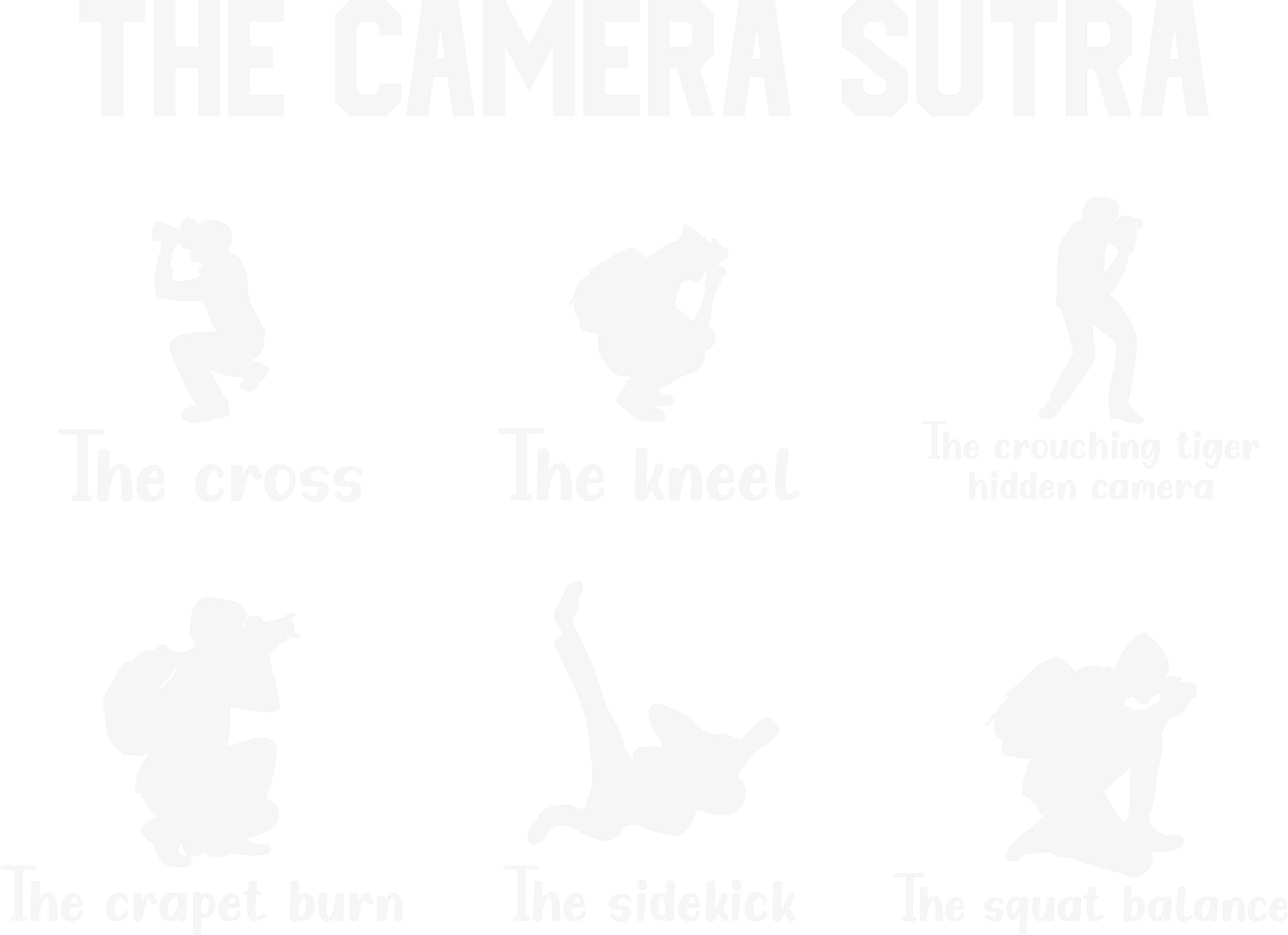 Photographer Camera Pose Guide DTF Transfer