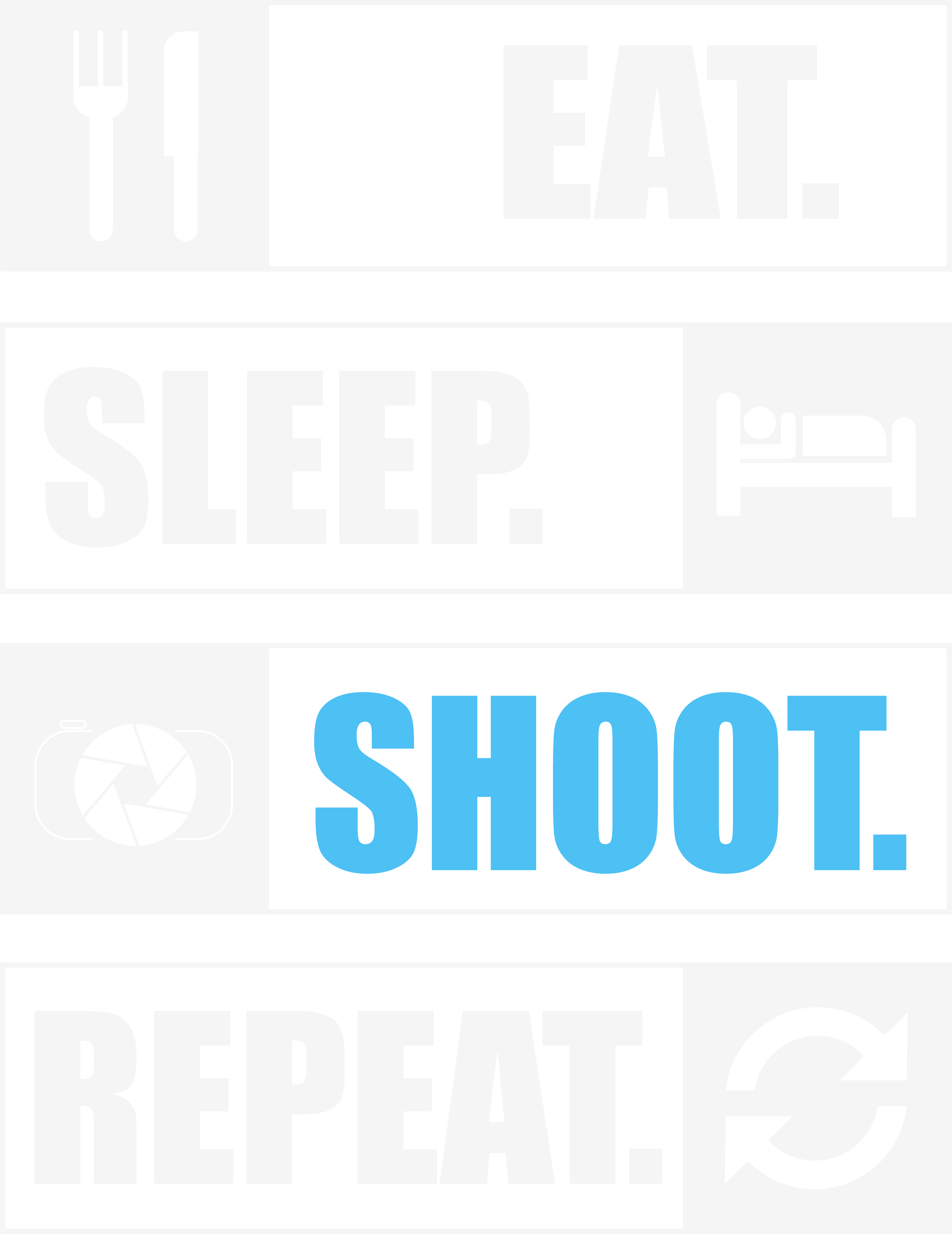 Eat Sleep Shoot Repeat DTF Transfer
