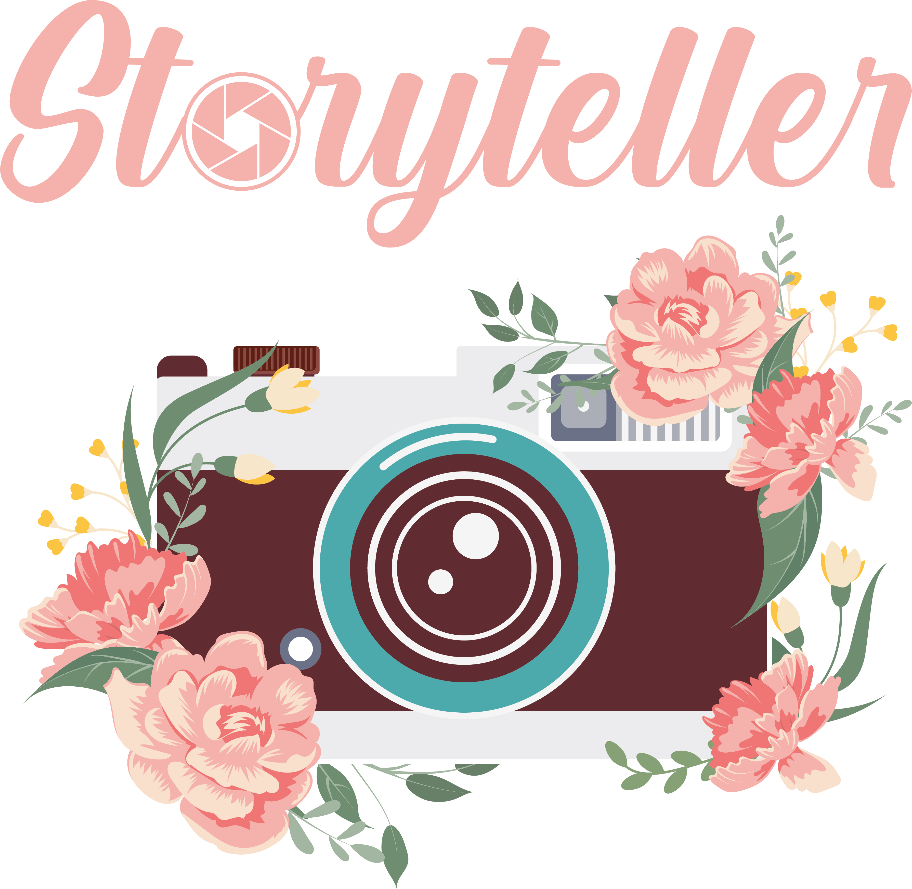 Floral Photographer Storyteller DTF Transfer