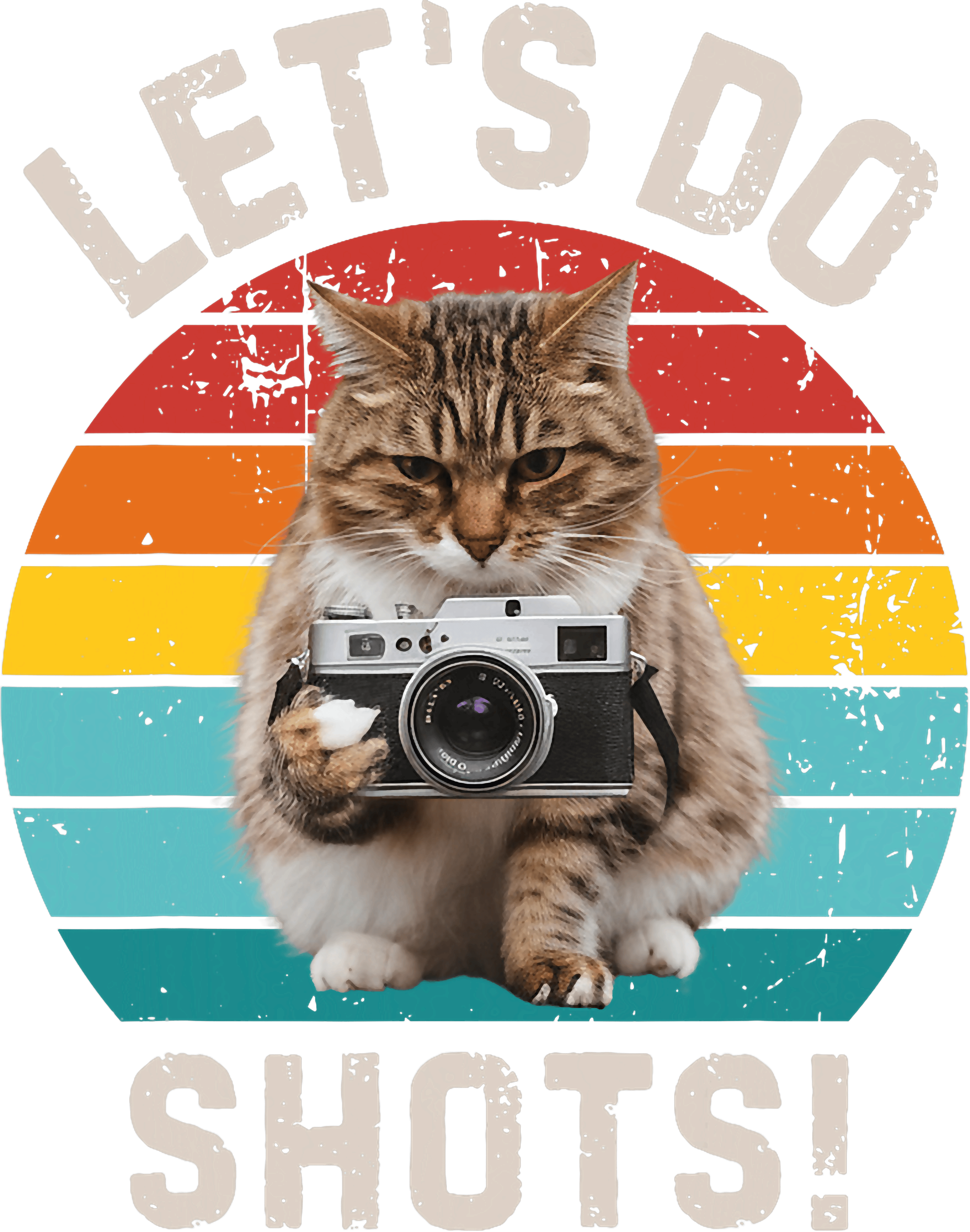 Lets Do Cat Shots DTF Transfer