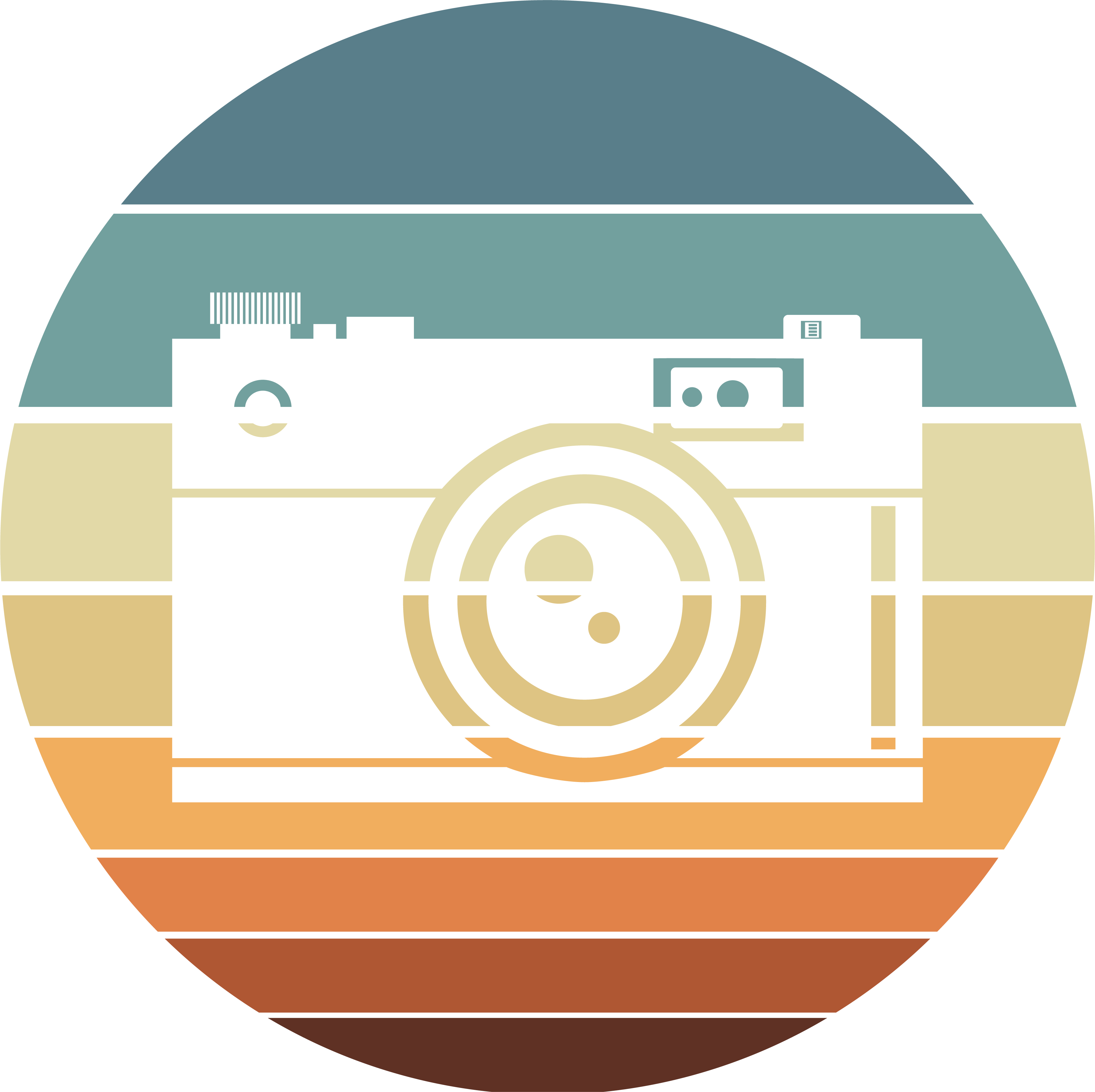 Vintage Camera Sunset DTF Transfer
