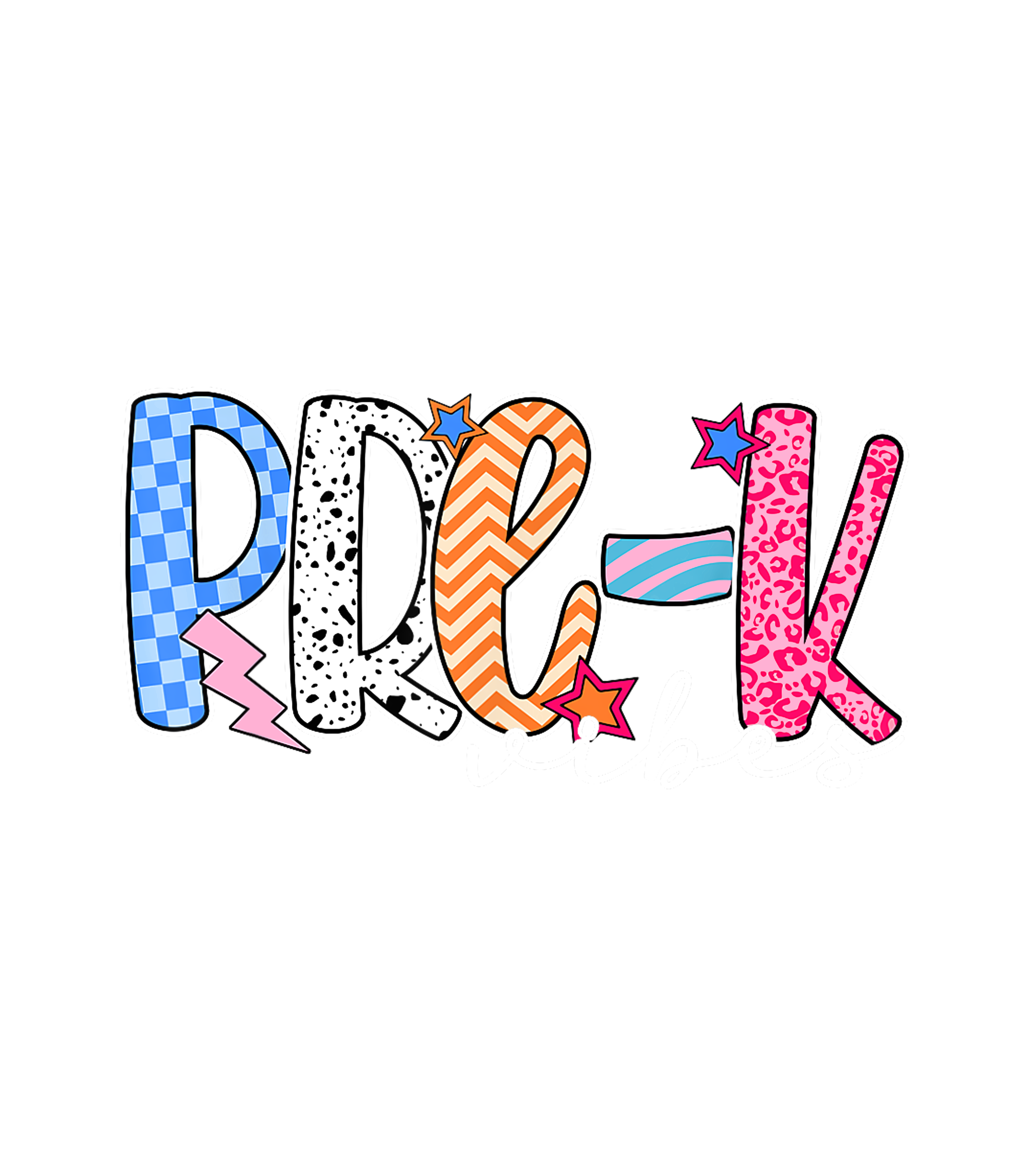 PreK Vibes Retro Pattern DTF Transfer