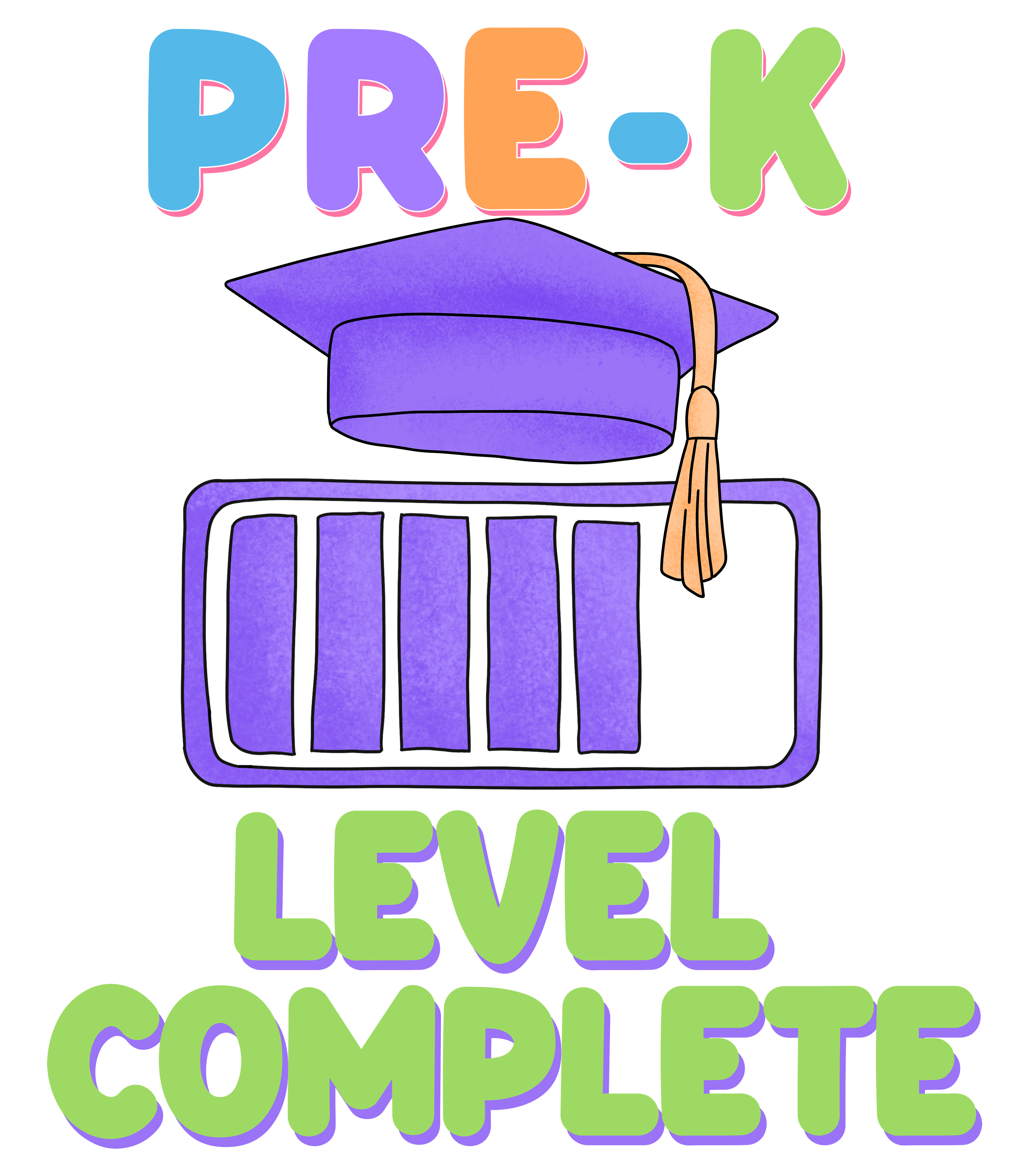 PreK Level Complete Graduation Gamer DTF Transfer