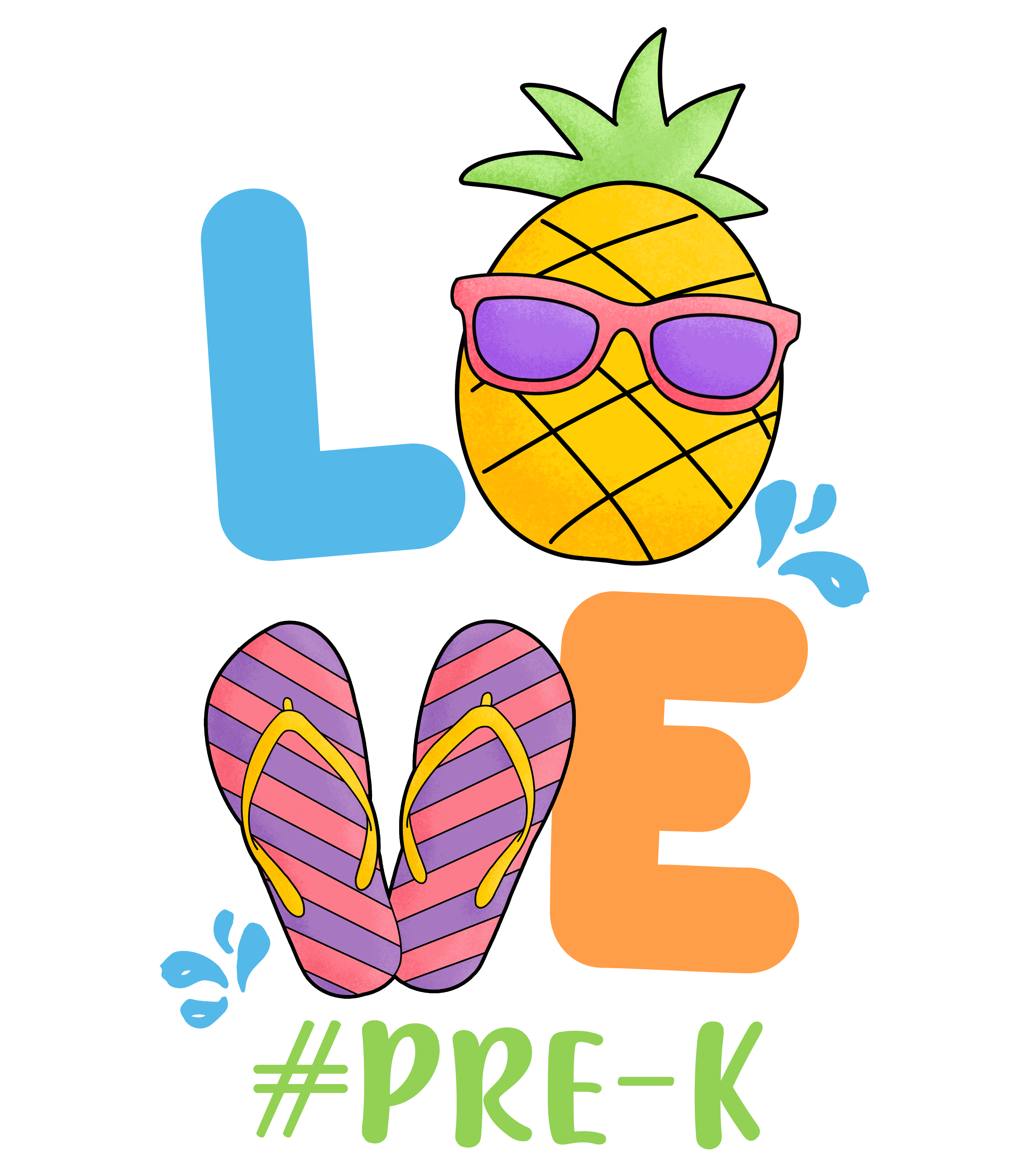 Love PreK Summer Vacation DTF Transfer