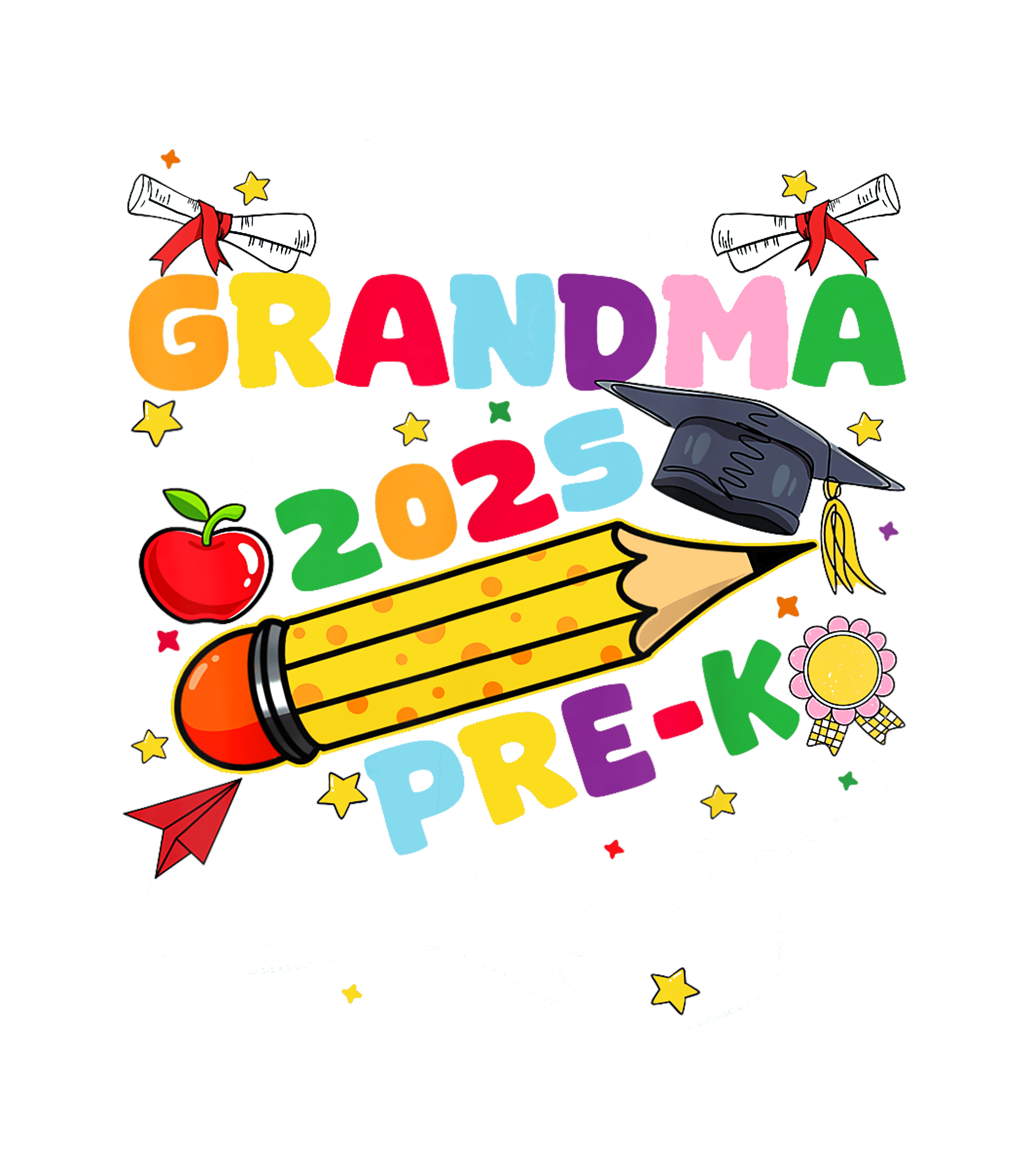 Proud Grandma Of A 2025 PreK Graduate DTF Transfer