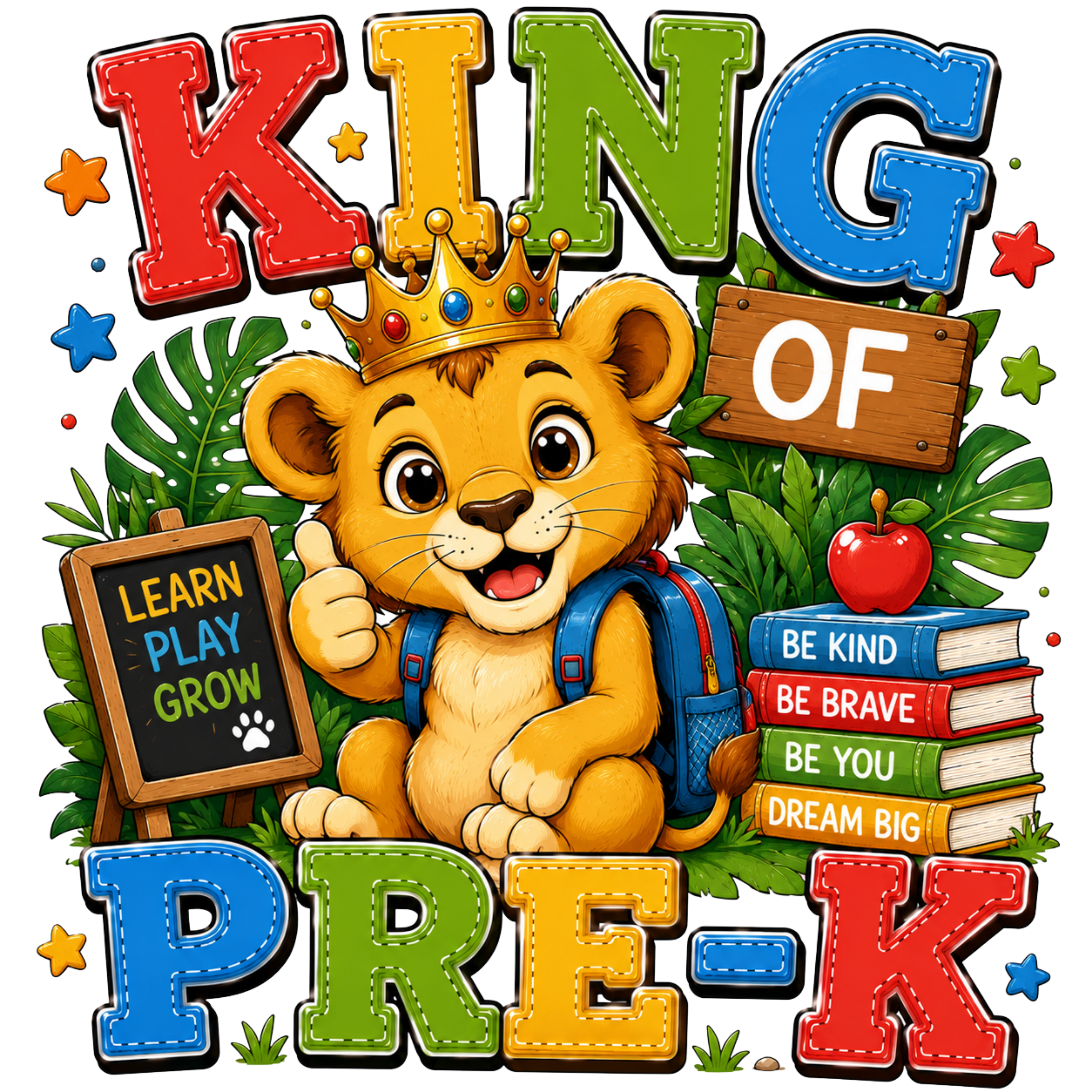 King Of Pre K DTF Transfer