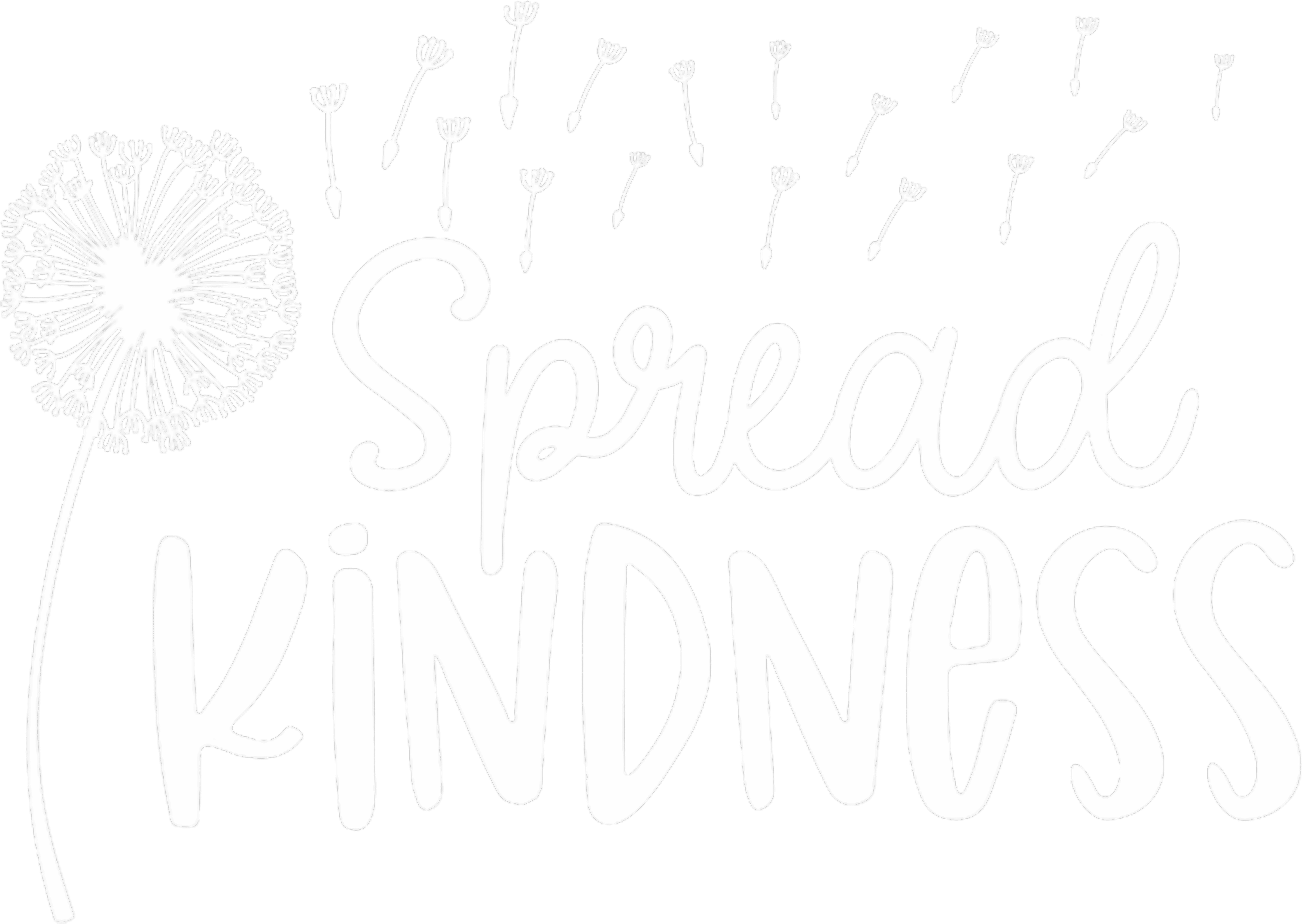 Spread Kindness White DTF Transfer