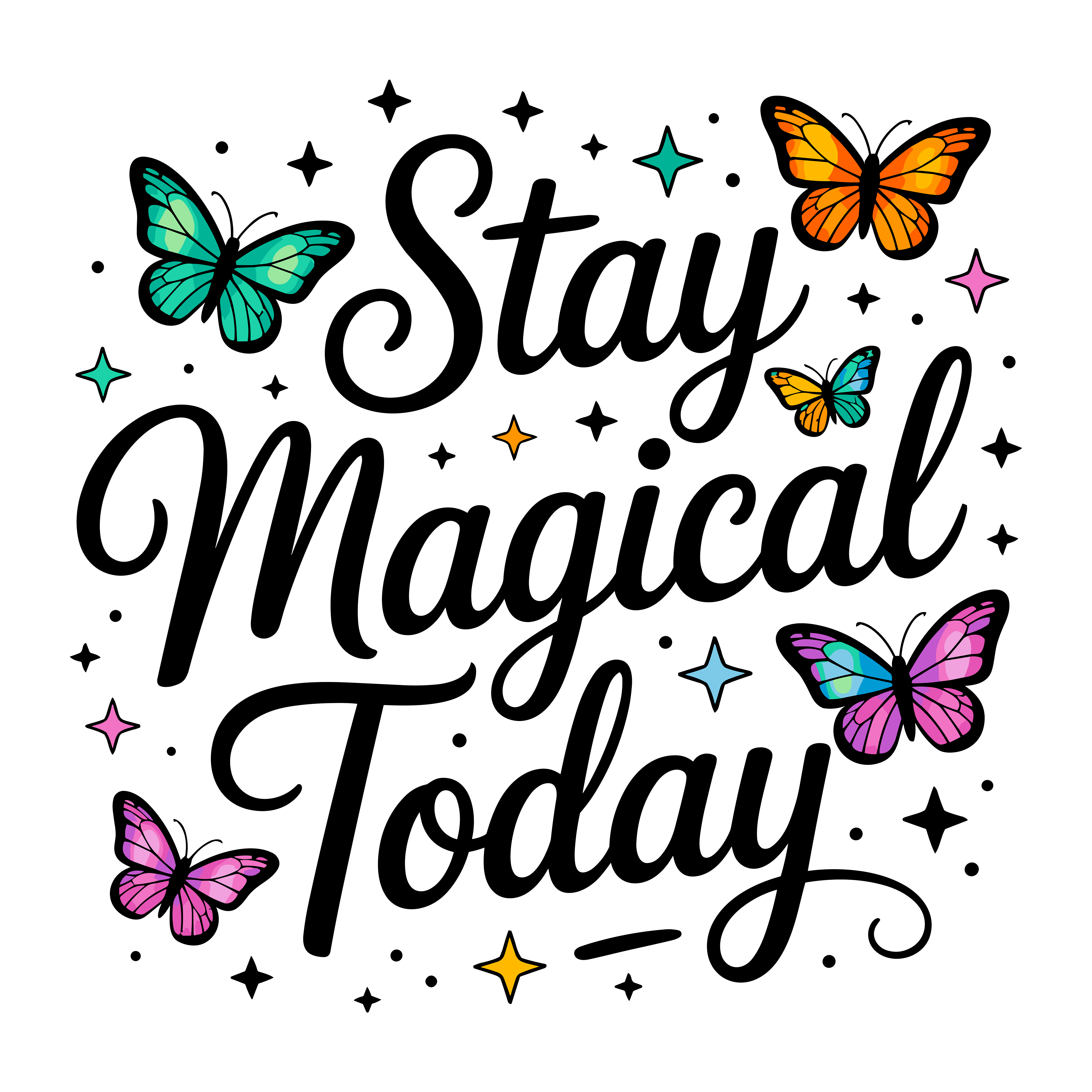 Colorful Butterfly Inspiration DTF Transfer